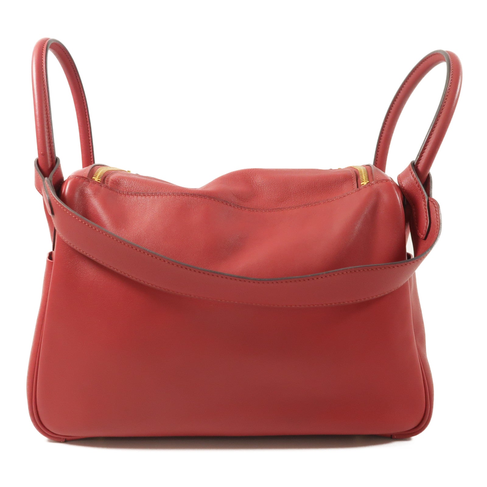 HERMES 皮革Lindy 30手挽肩背兩用袋Rouge Grenat
