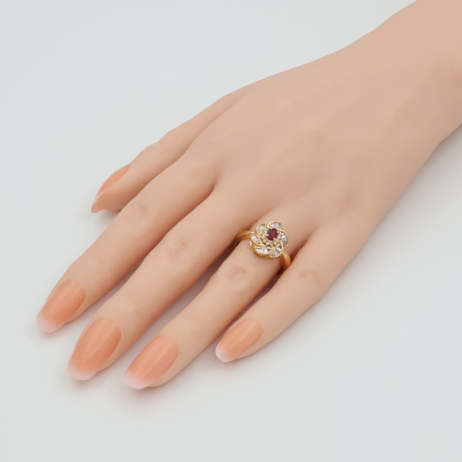 JEWELRY 18K黃金/紅寶石Ruby鑽石戒指