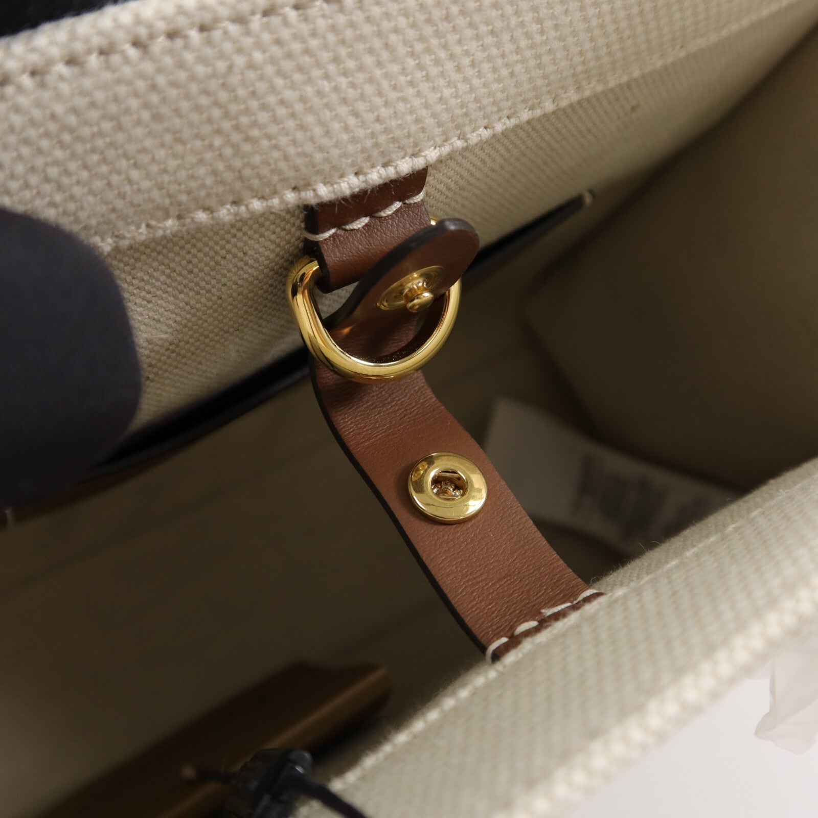 BURBERRY 帆布Mini Freya Tote手挽肩背兩用袋