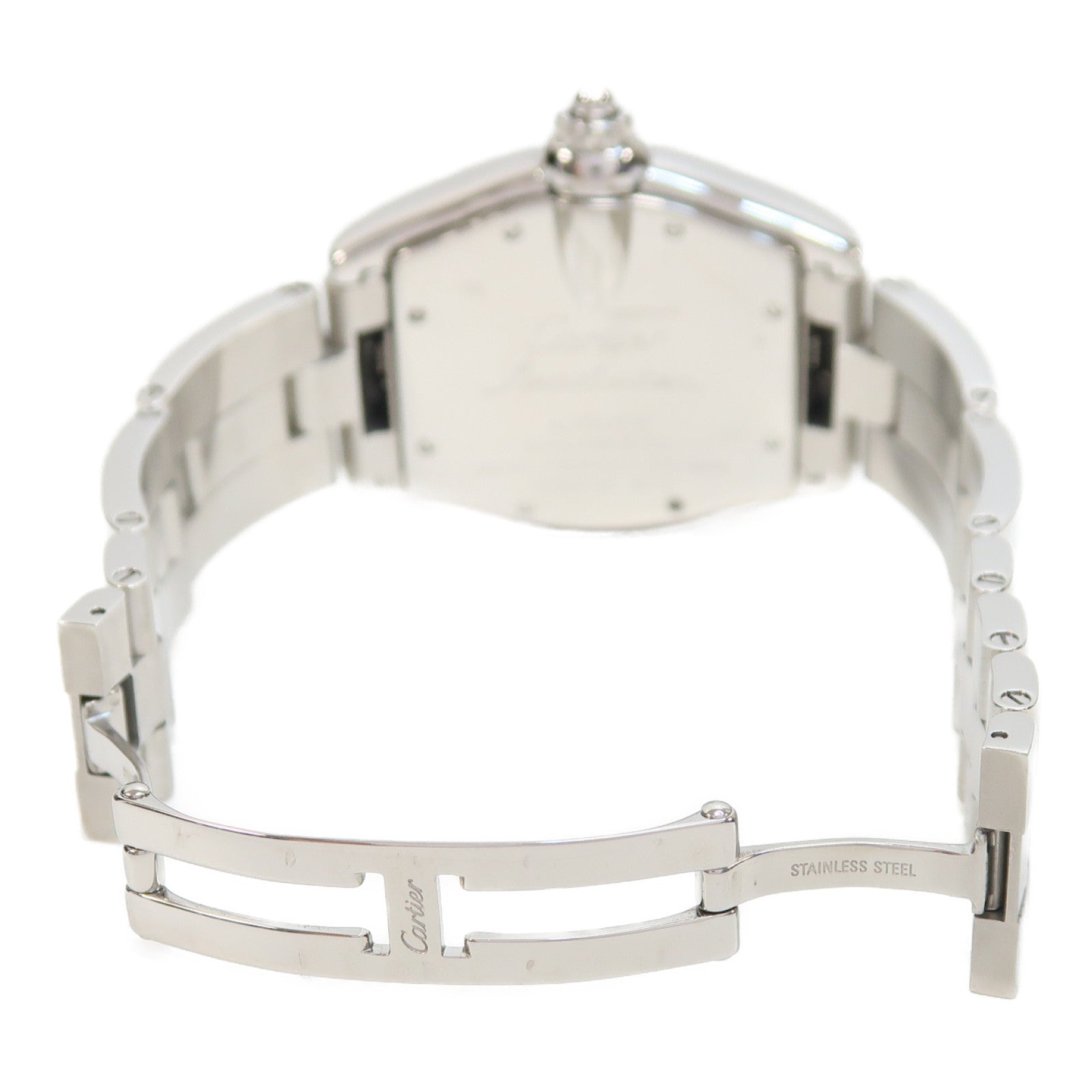 CARTIER Roadster不鏽鋼手錶自動機芯黑色