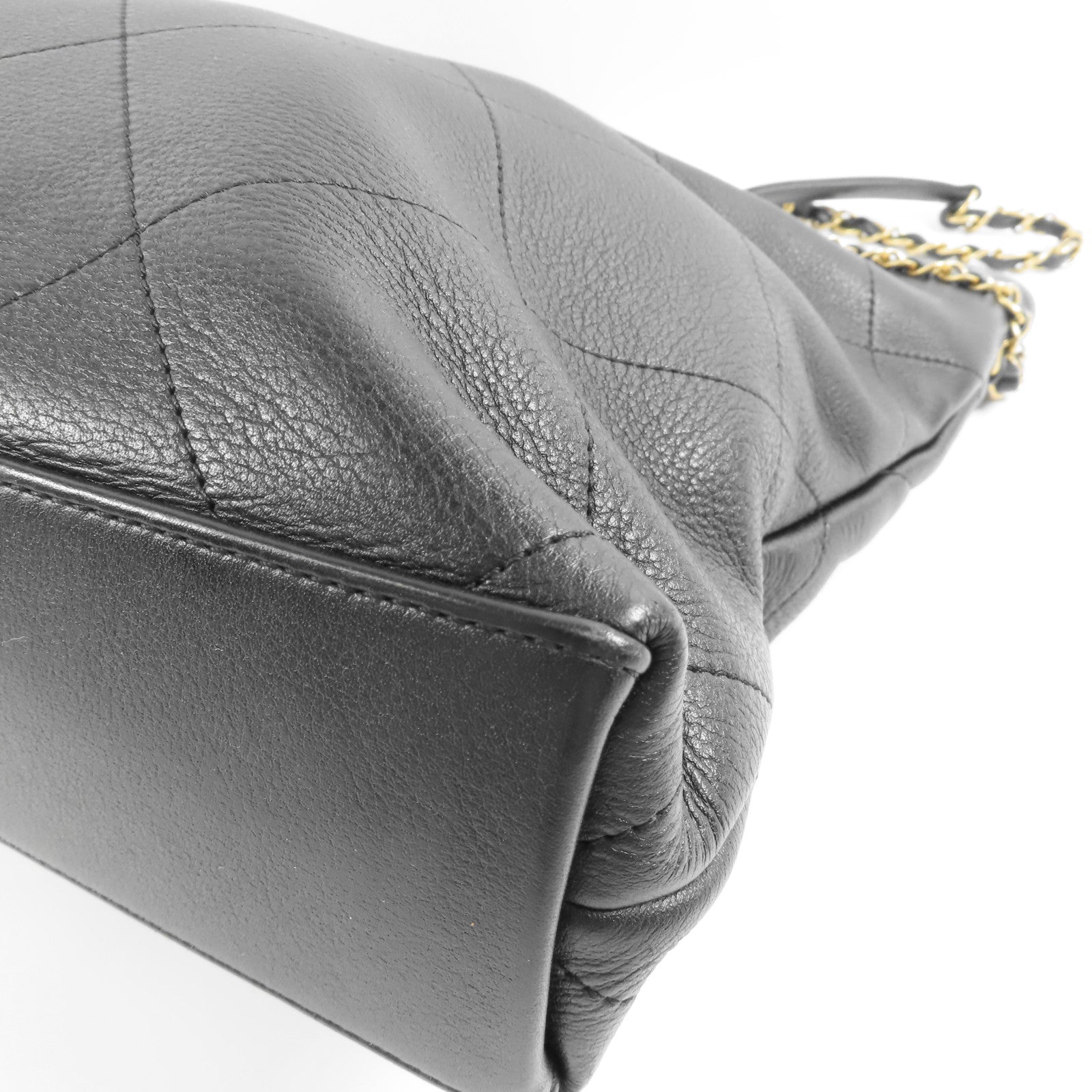 CHANEL 皮革Coco Mark金扣手挽肩背兩用袋