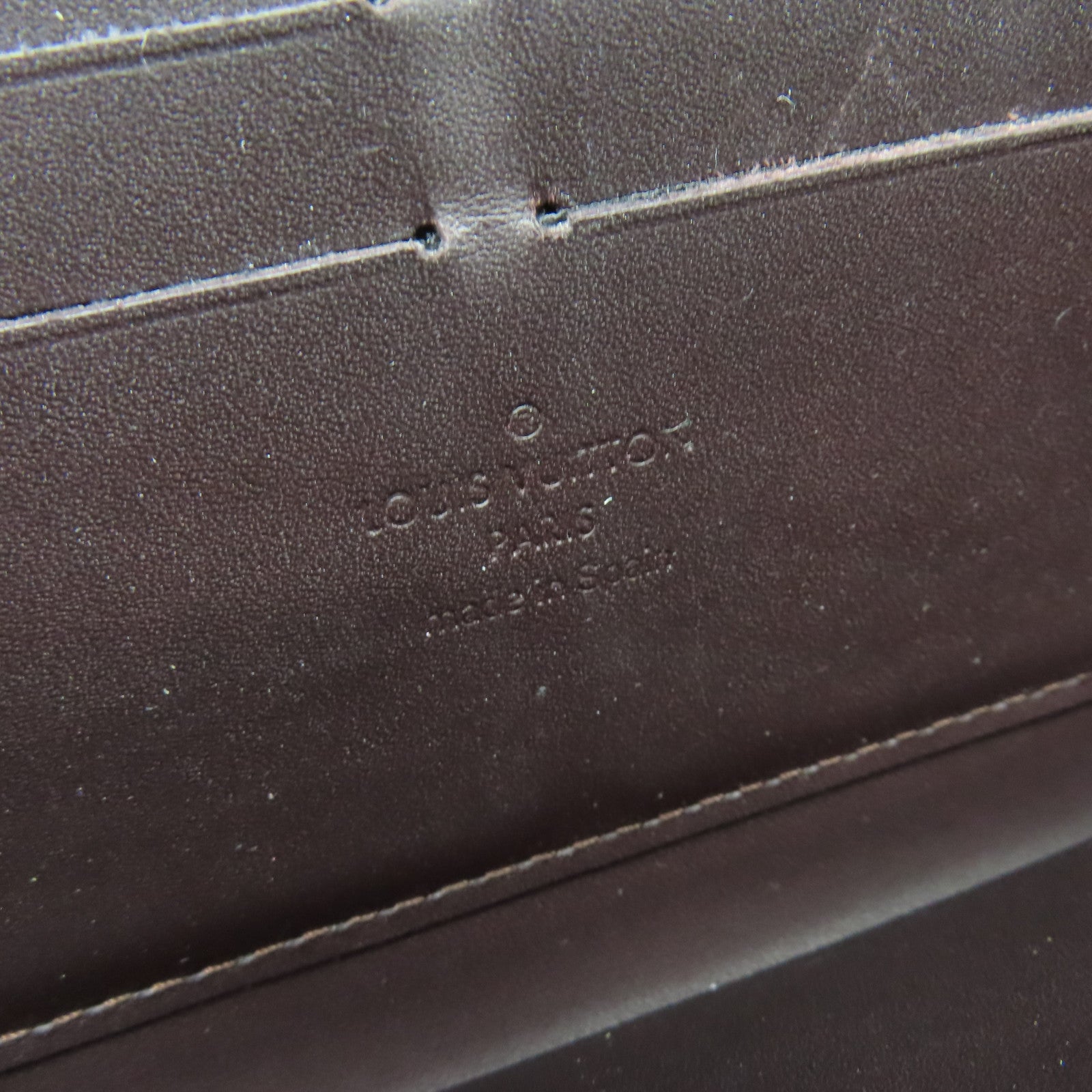 LOUIS VUITTON 【激減優惠】Monogram Vernis Zipper Long Wallet金扣長錢包酒紅色
