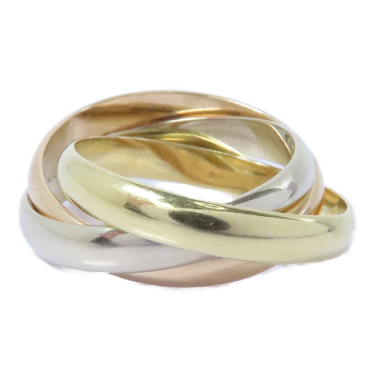 CARTIER 18K黃金/白金/玫瑰金Trinity Ring戒指Cartier#56/US#7.5