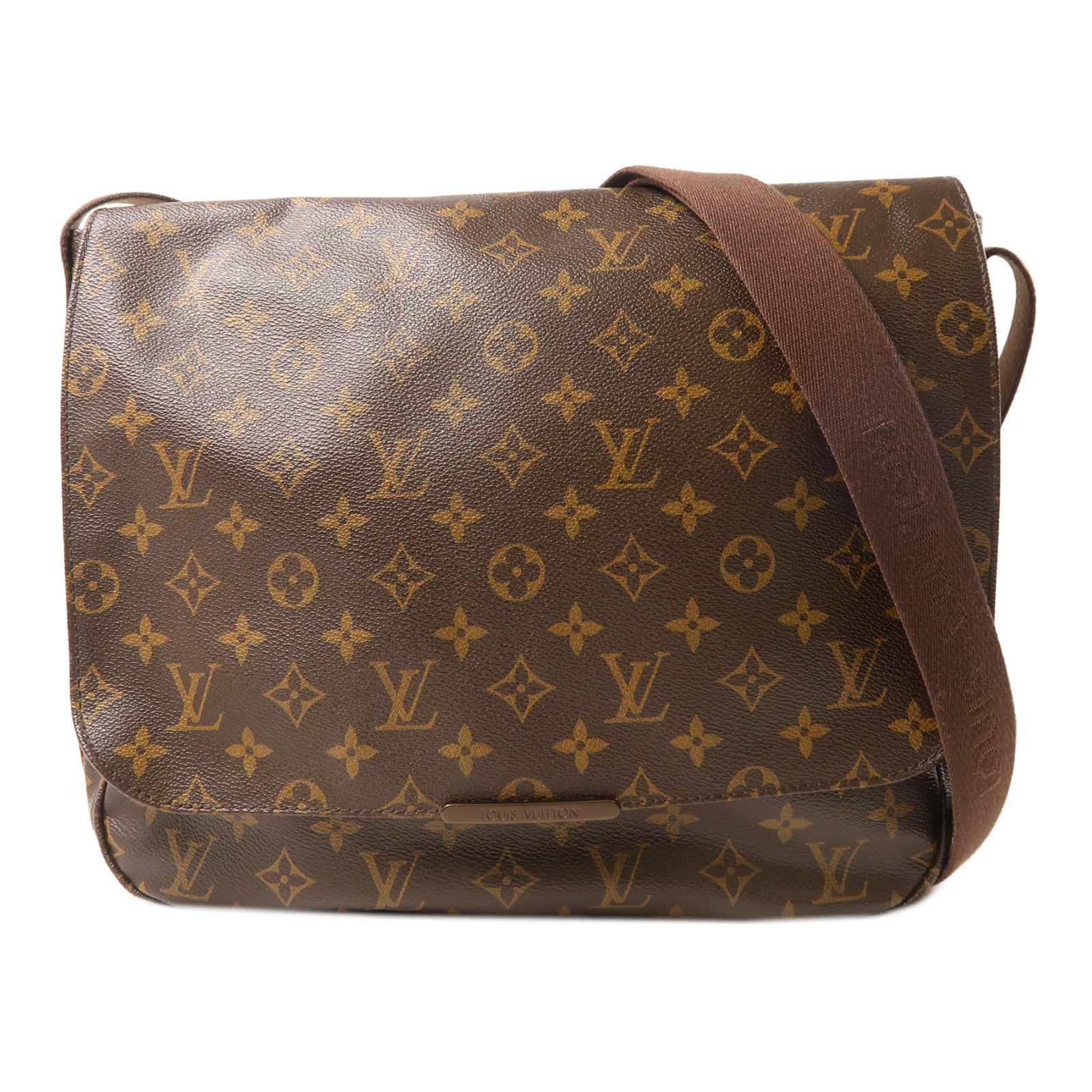 LOUIS VUITTON Monogram Abbesses金扣肩背袋棕色