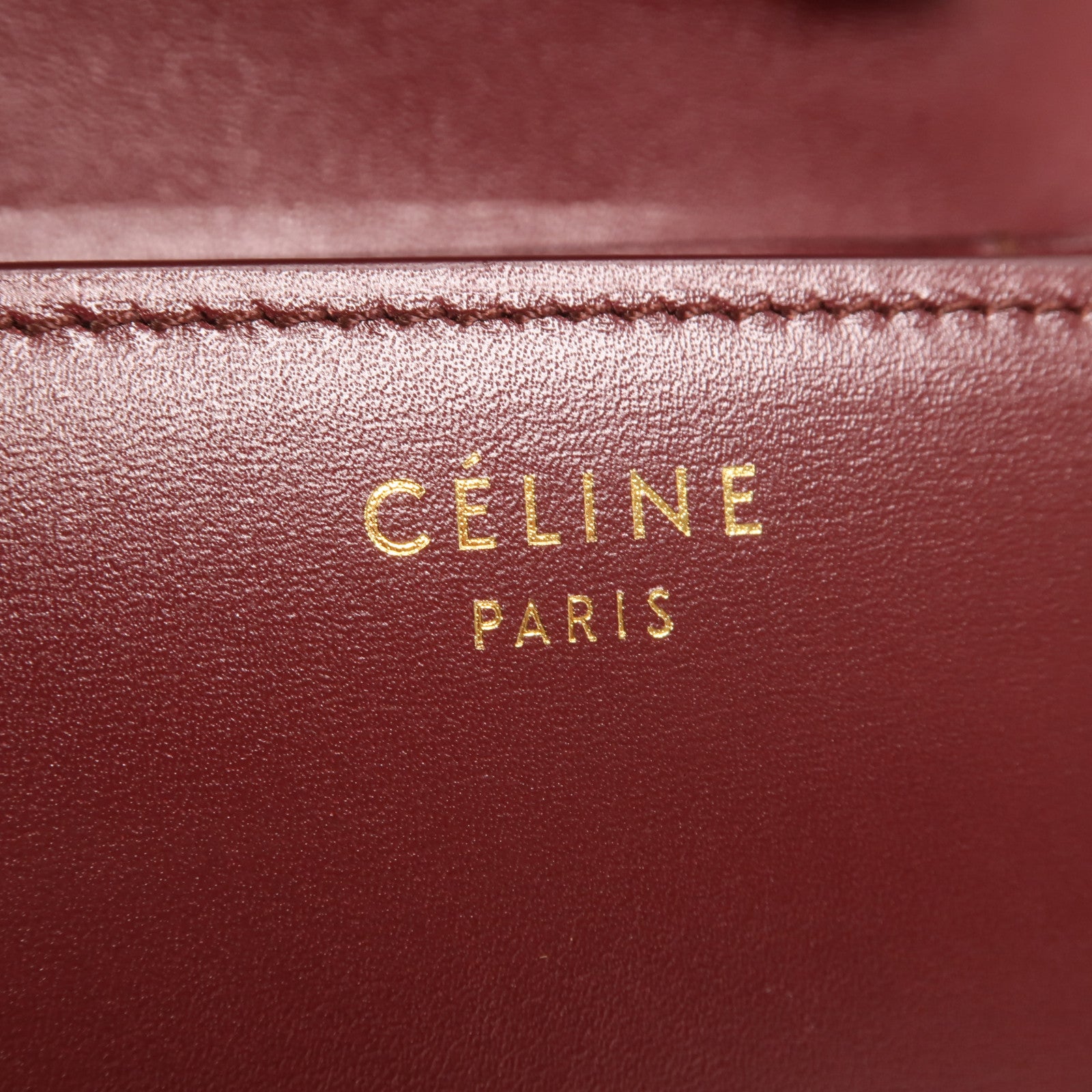 CELINE 【激減優惠】牛皮皮革Classic Box Small金扣肩背袋