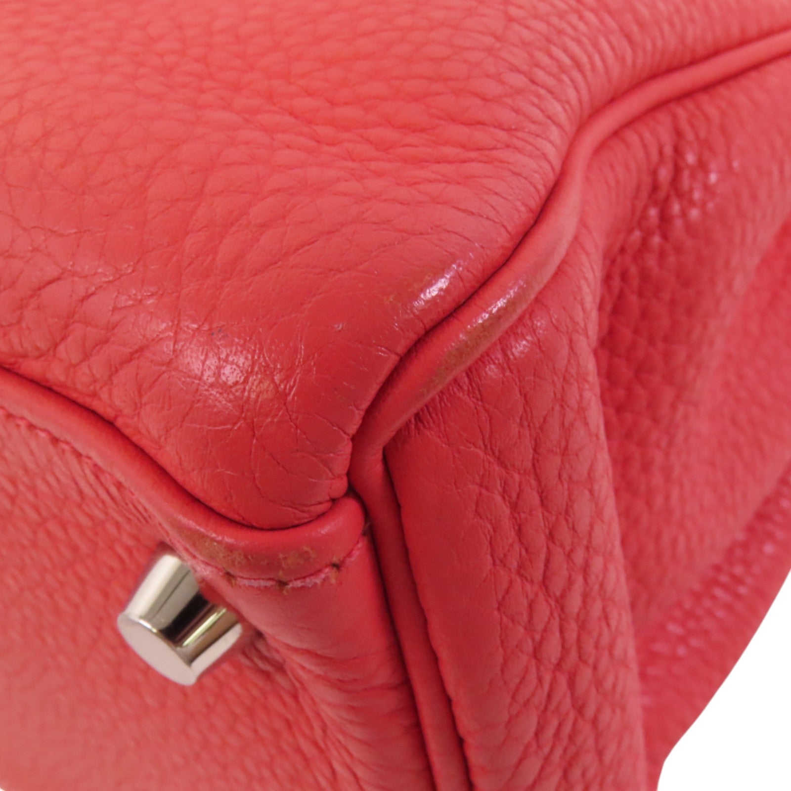 HERMES Clemence皮革Kelly 35銀扣手挽肩背兩用袋