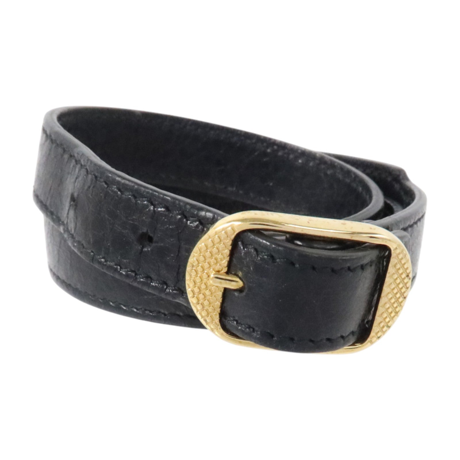 BALENCIAGA 牛皮皮革Giant Triple Tour Bracelet金扣手鏈