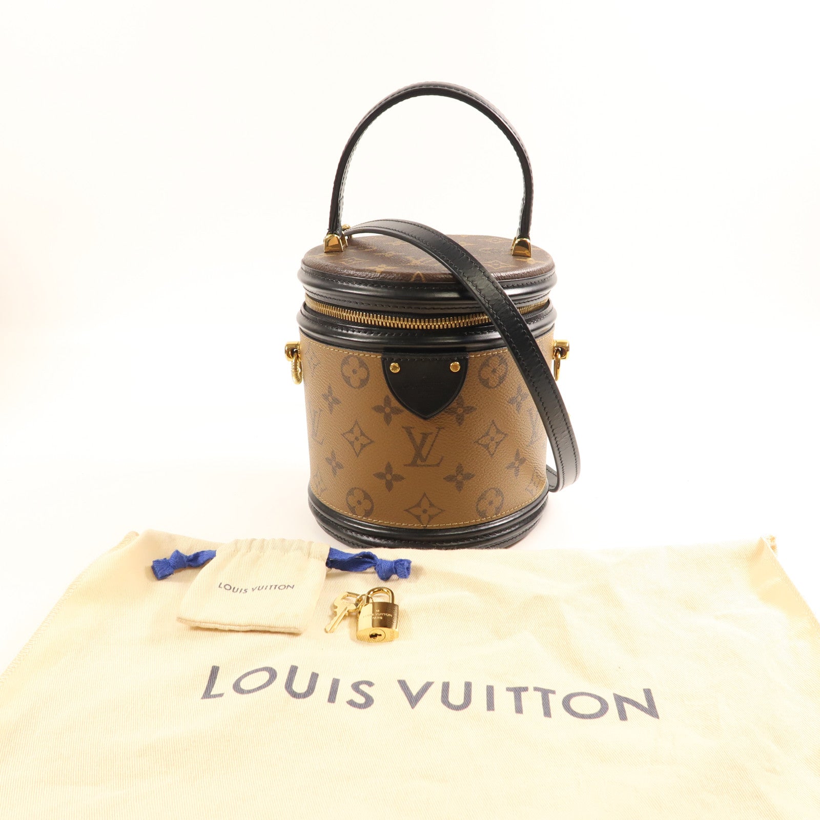 LOUIS VUITTON LV GHW Cannes 2 Way Shoulder Bag M43986 Monogram Reverse Brown