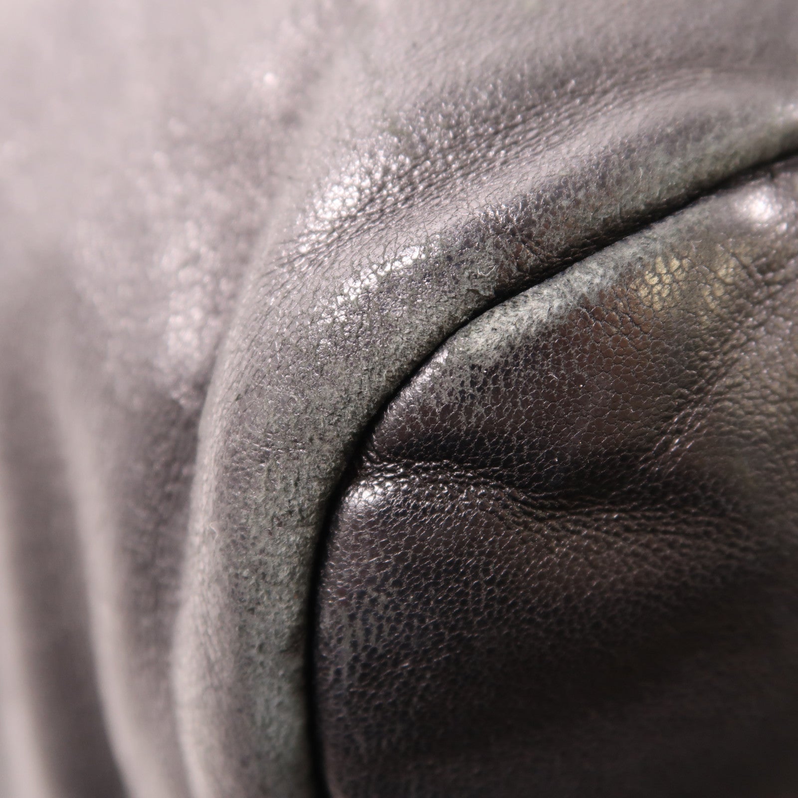 PRADA Handbag Nylon Leather Black