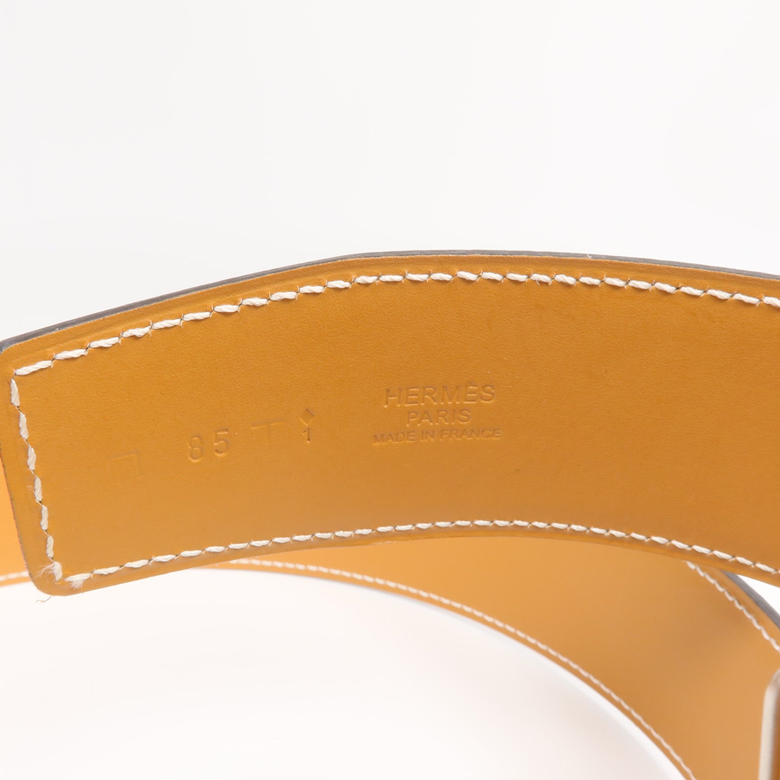 HERMES Epsom皮革Constance Belt銀扣皮帶Beton