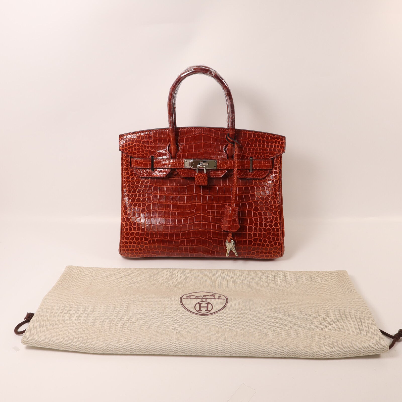 HERMES 鱷魚皮革Birkin 30手挽袋Rough H