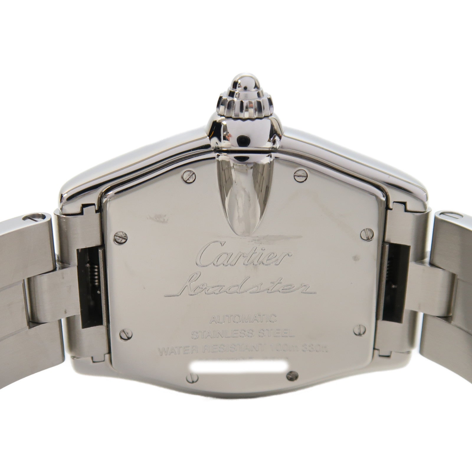 CARTIER Roadster不鏽鋼手錶自動機芯黑色