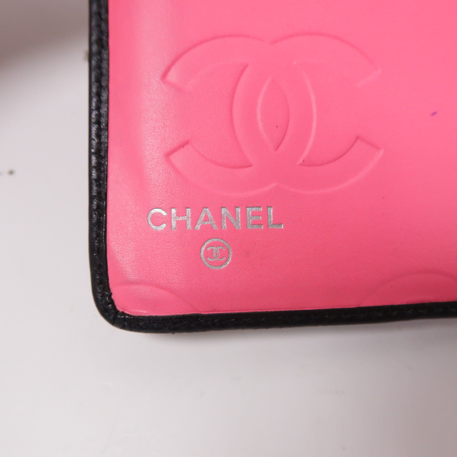 CHANEL 菱格牛皮皮革Cambon Line Long Wallet長錢包黑色