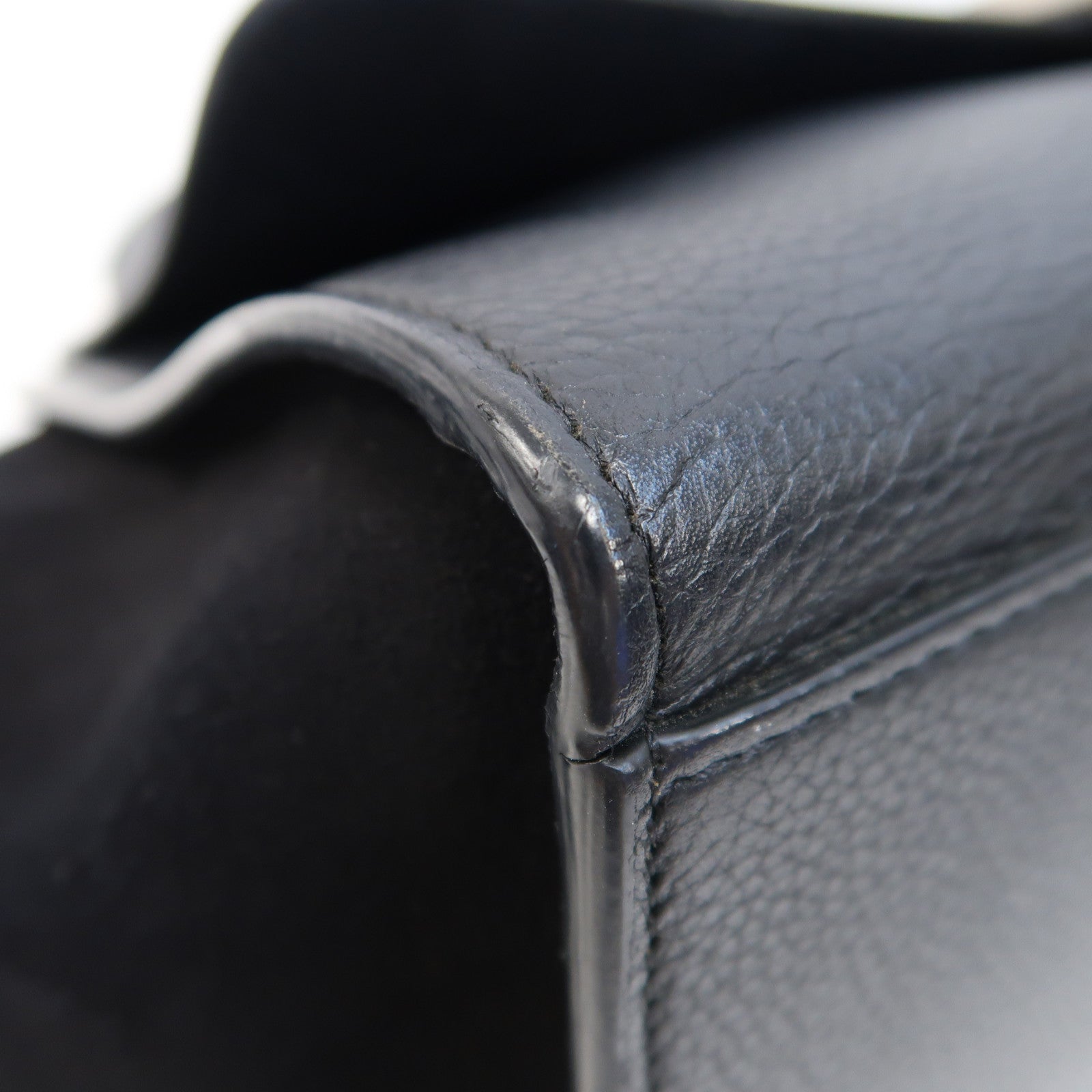 CELINE 【激減優惠】牛皮皮革Trapeze銀扣手挽肩背兩用袋黑色