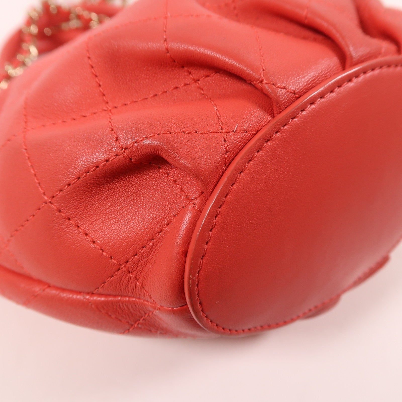 CHANEL 羊皮皮革2 Way Shoulder Bag金扣手挽肩背兩用袋紅色