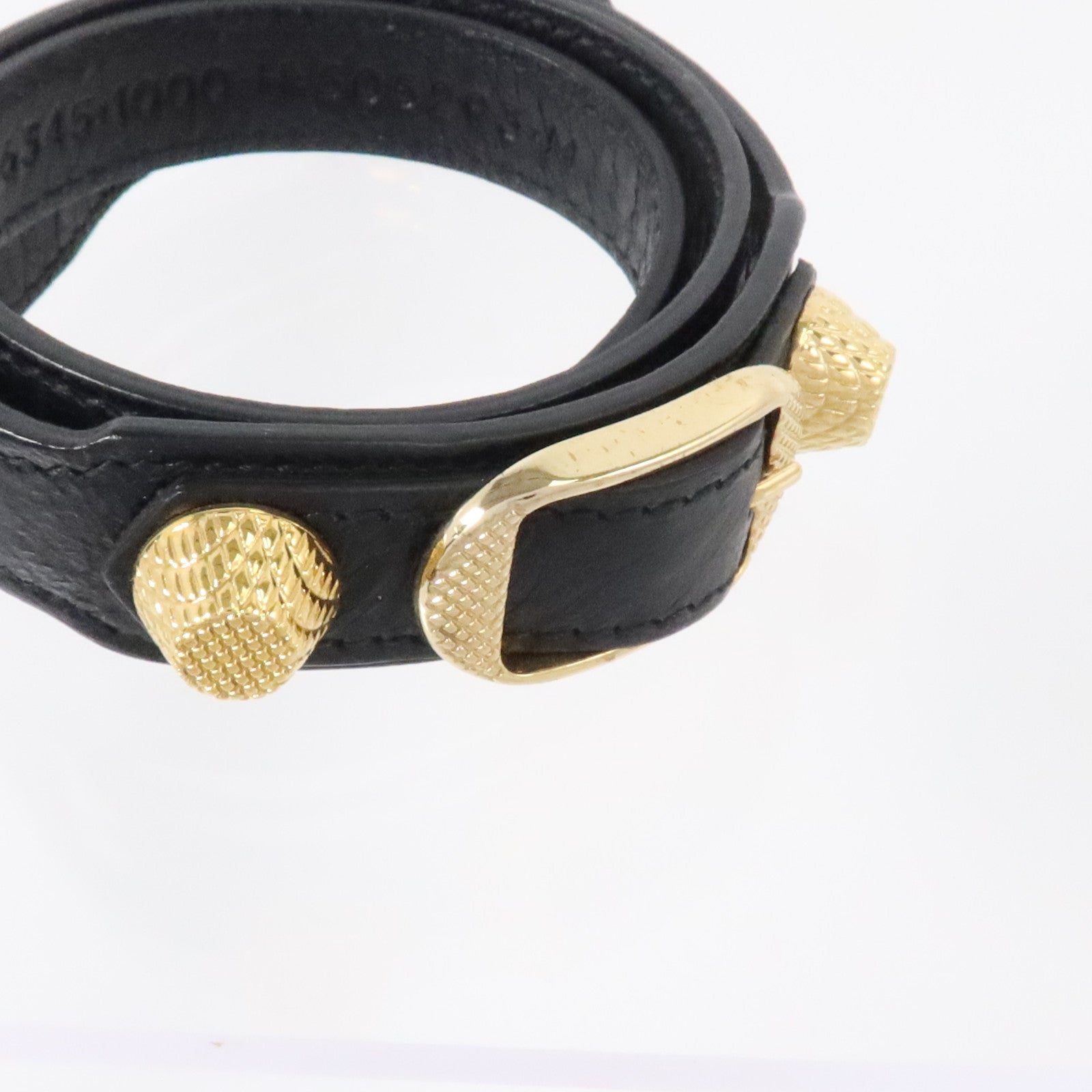 BALENCIAGA 牛皮皮革Giant Triple Tour Bracelet金扣手鏈
