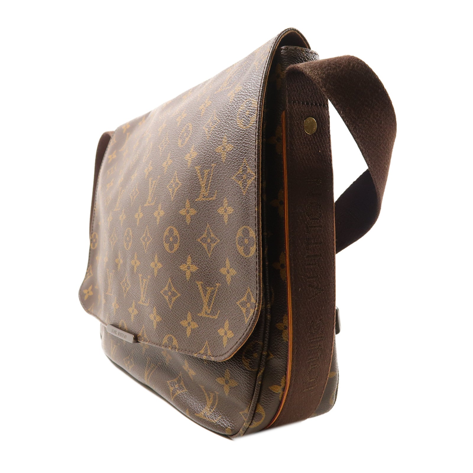 LOUIS VUITTON Monogram Abbesses金扣肩背袋棕色
