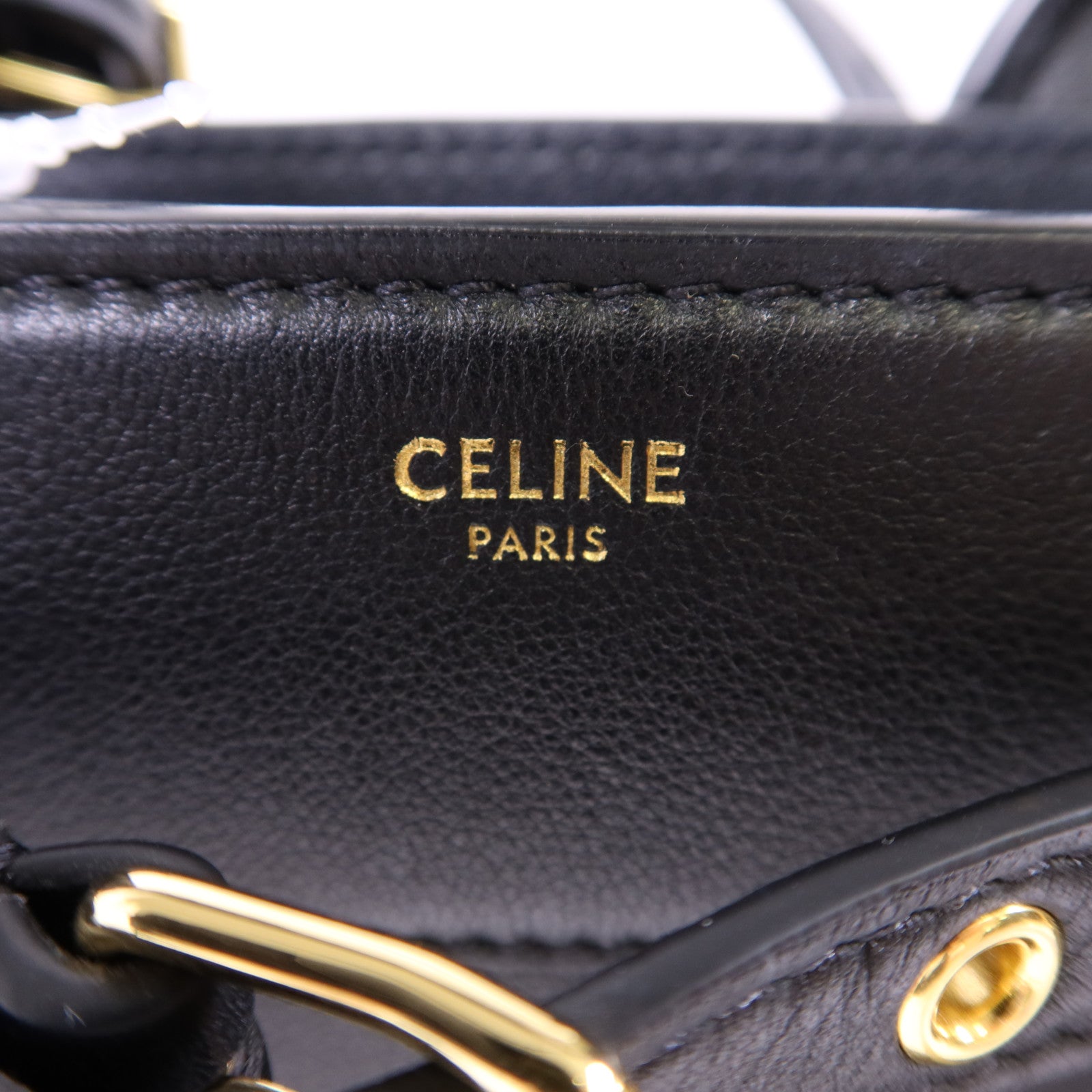 CELINE 牛皮皮革Teen Celine Conti Bag金扣手挽肩背兩用袋