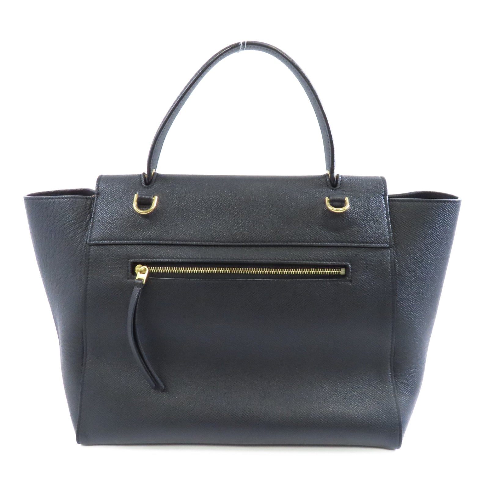 CELINE 牛皮皮革Mini Belt Bag金扣手挽肩背兩用袋黑色