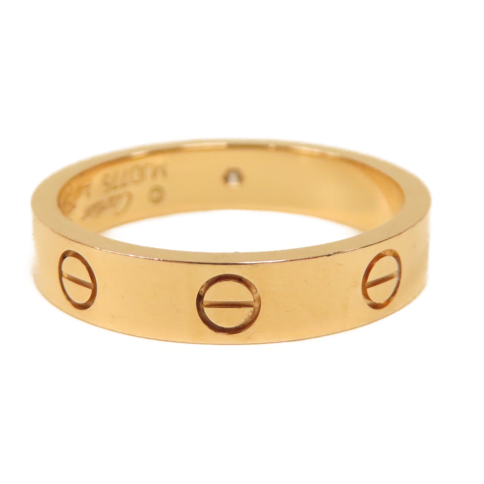 CARTIER 18K玫瑰金Love Wedding Ring 1 Diamond戒指Cartier#55 US#7