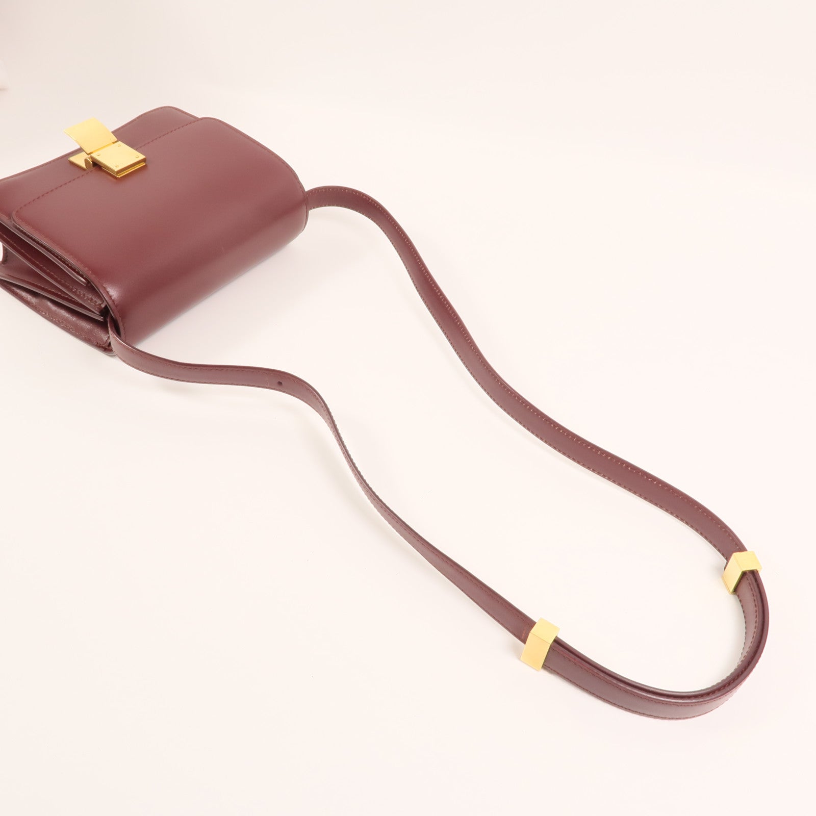 CELINE 【激減優惠】牛皮皮革Classic Box Small金扣肩背袋