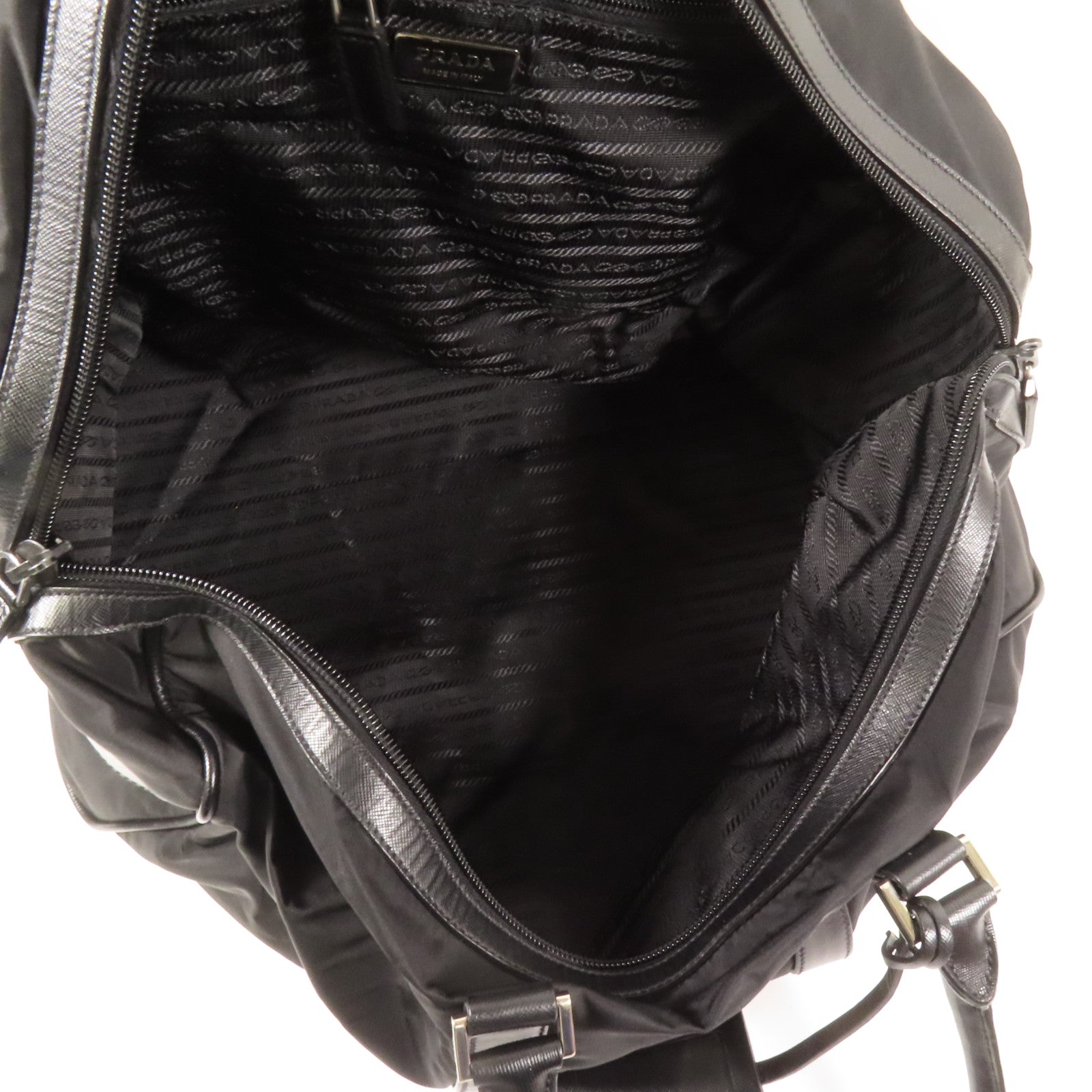 PRADA 尼龍Shoulder Bag銀扣手挽肩背兩用袋