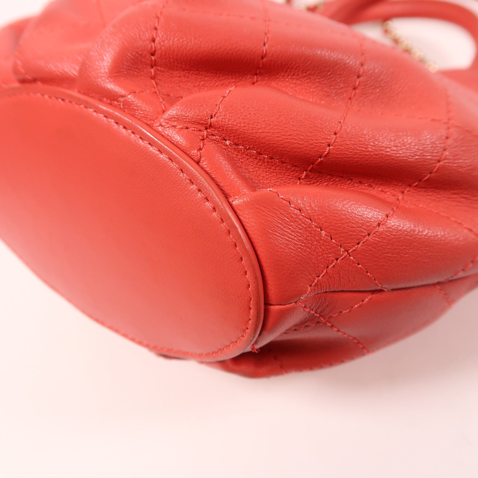 CHANEL 羊皮皮革2 Way Shoulder Bag金扣手挽肩背兩用袋紅色