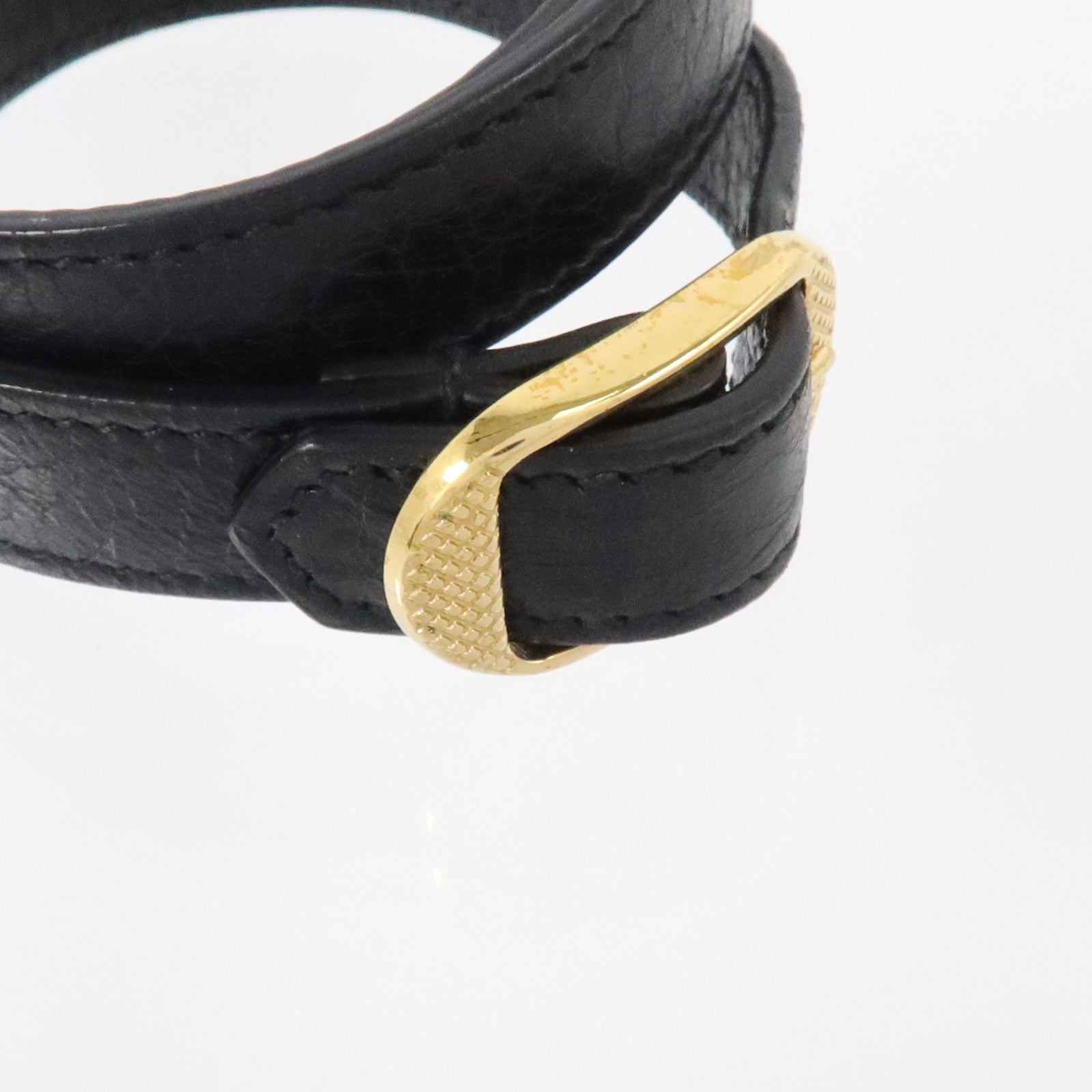 BALENCIAGA 牛皮皮革Giant Triple Tour Bracelet金扣手鏈