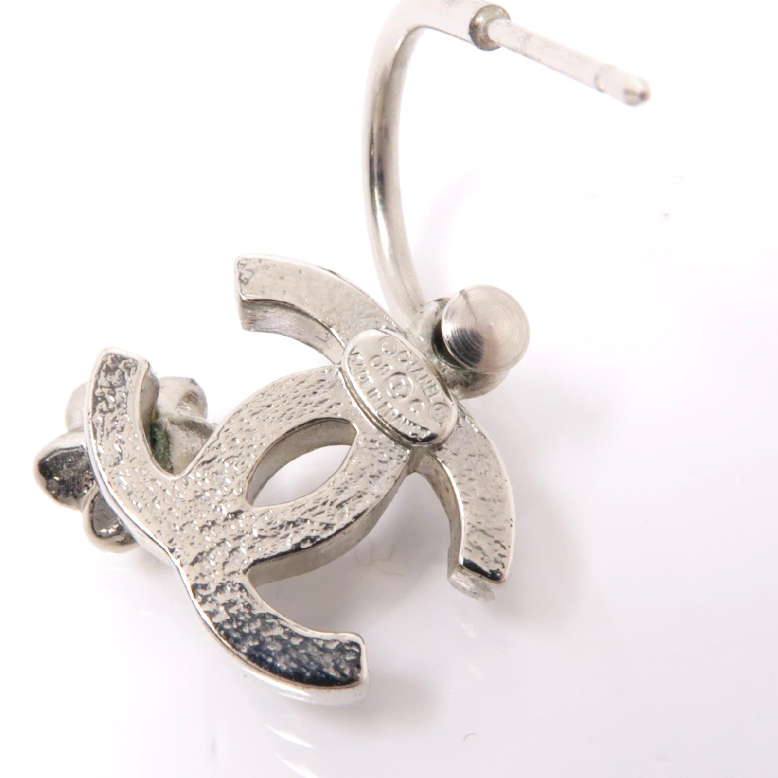 CHANEL 金屬Earrings耳環黑色/銀色