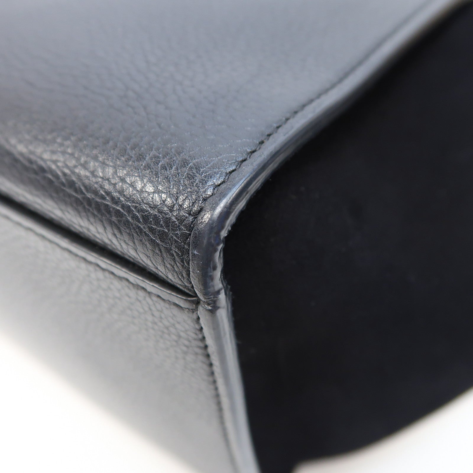 CELINE 【激減優惠】牛皮皮革Trapeze銀扣手挽肩背兩用袋黑色