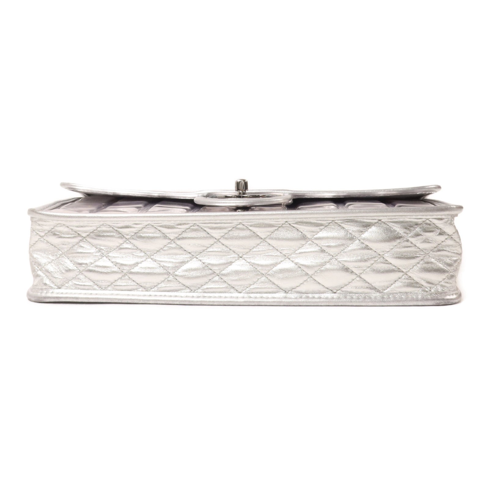 CHANEL 羊皮皮革/PVC Chain Shoulder鏈帶肩背袋
