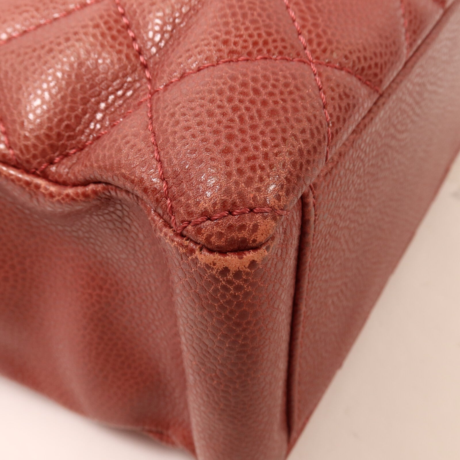 CHANEL 牛皮皮革PST Petite Shopping Tote Bag鏈帶肩背袋