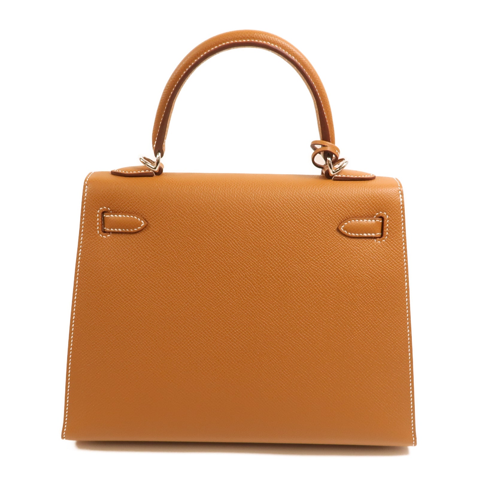 HERMES Epsom皮革Kelly 25銀扣手挽肩背兩用袋