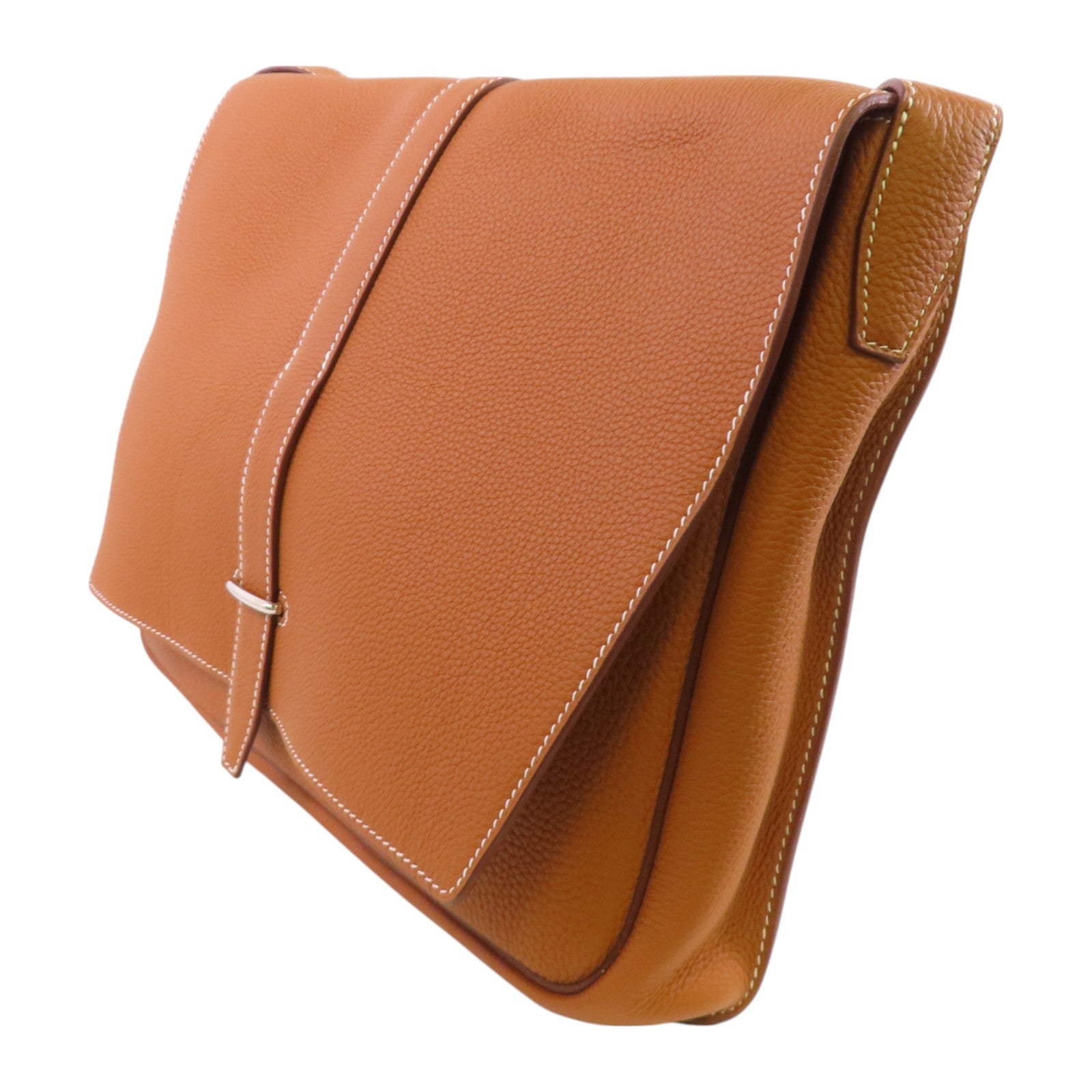 HERMES Togo皮革Steve Light Messenger銀扣肩背袋