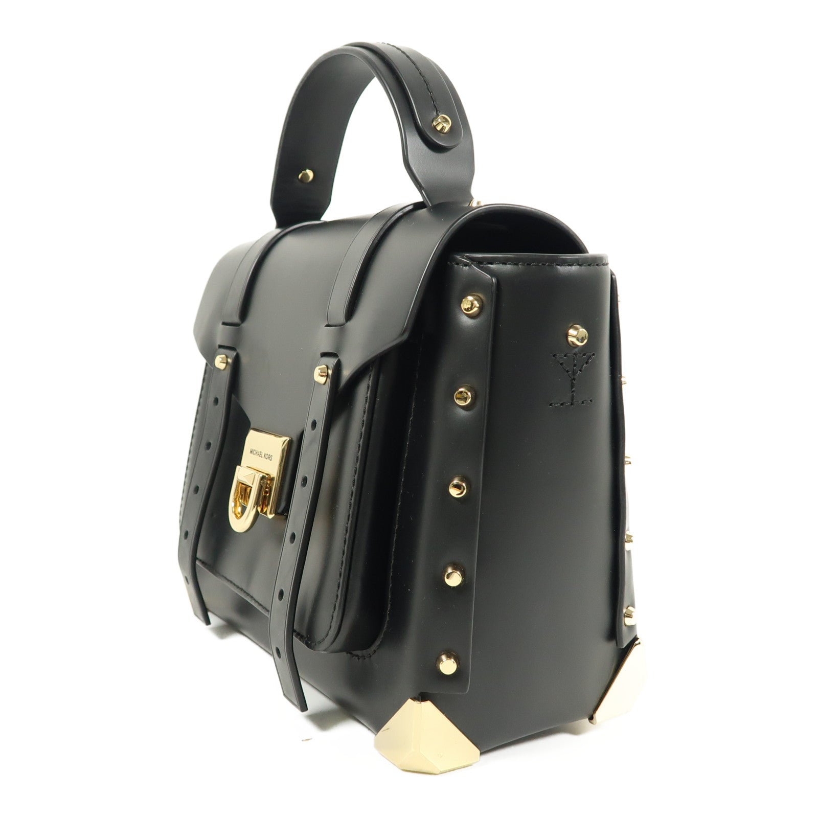Michael Kors 牛皮皮革Hand Bag金扣手挽肩背兩用袋