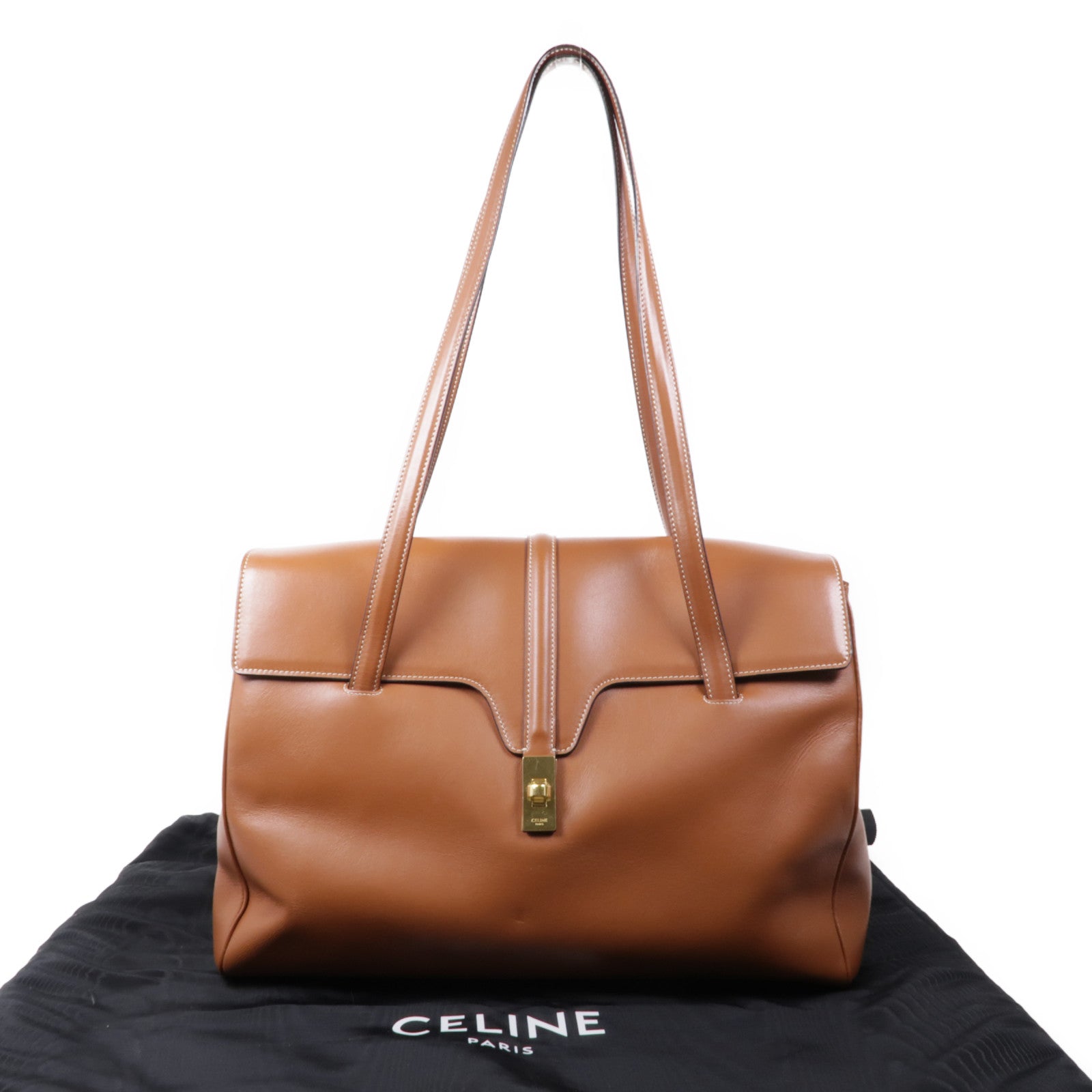 CELINE 牛皮皮革Soft 16金扣肩背袋