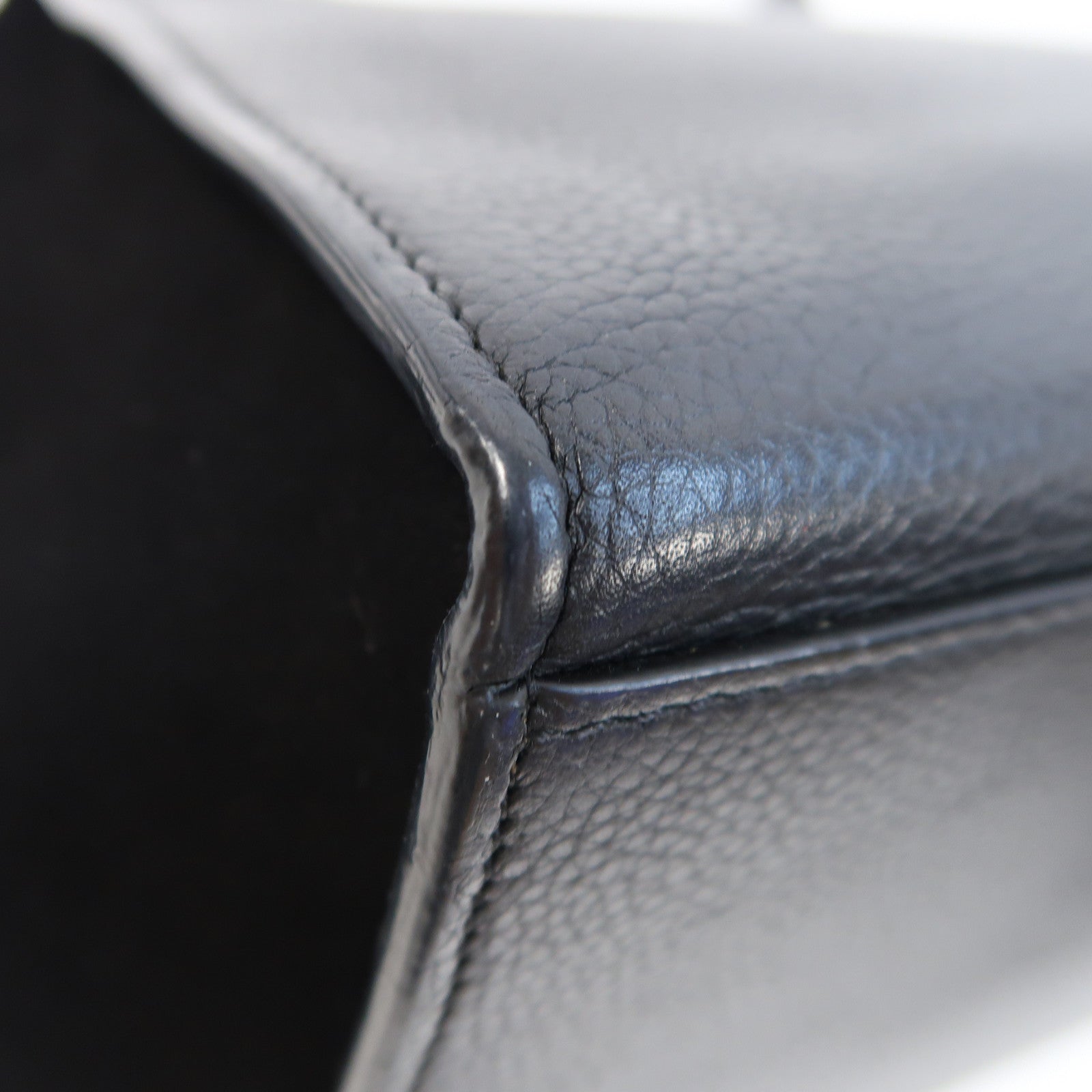 CELINE 【激減優惠】牛皮皮革Trapeze銀扣手挽肩背兩用袋黑色