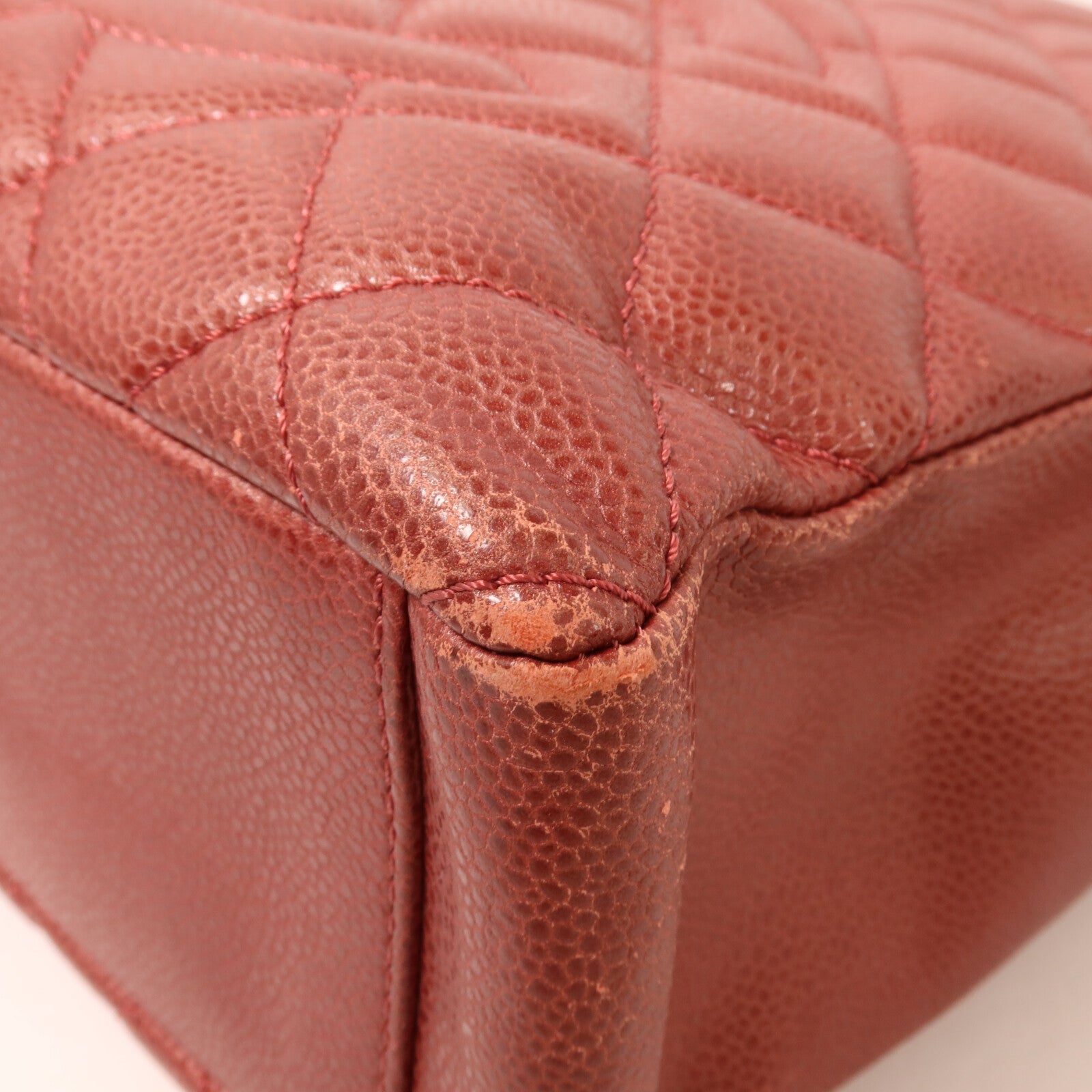 CHANEL 牛皮皮革PST Petite Shopping Tote Bag鏈帶肩背袋
