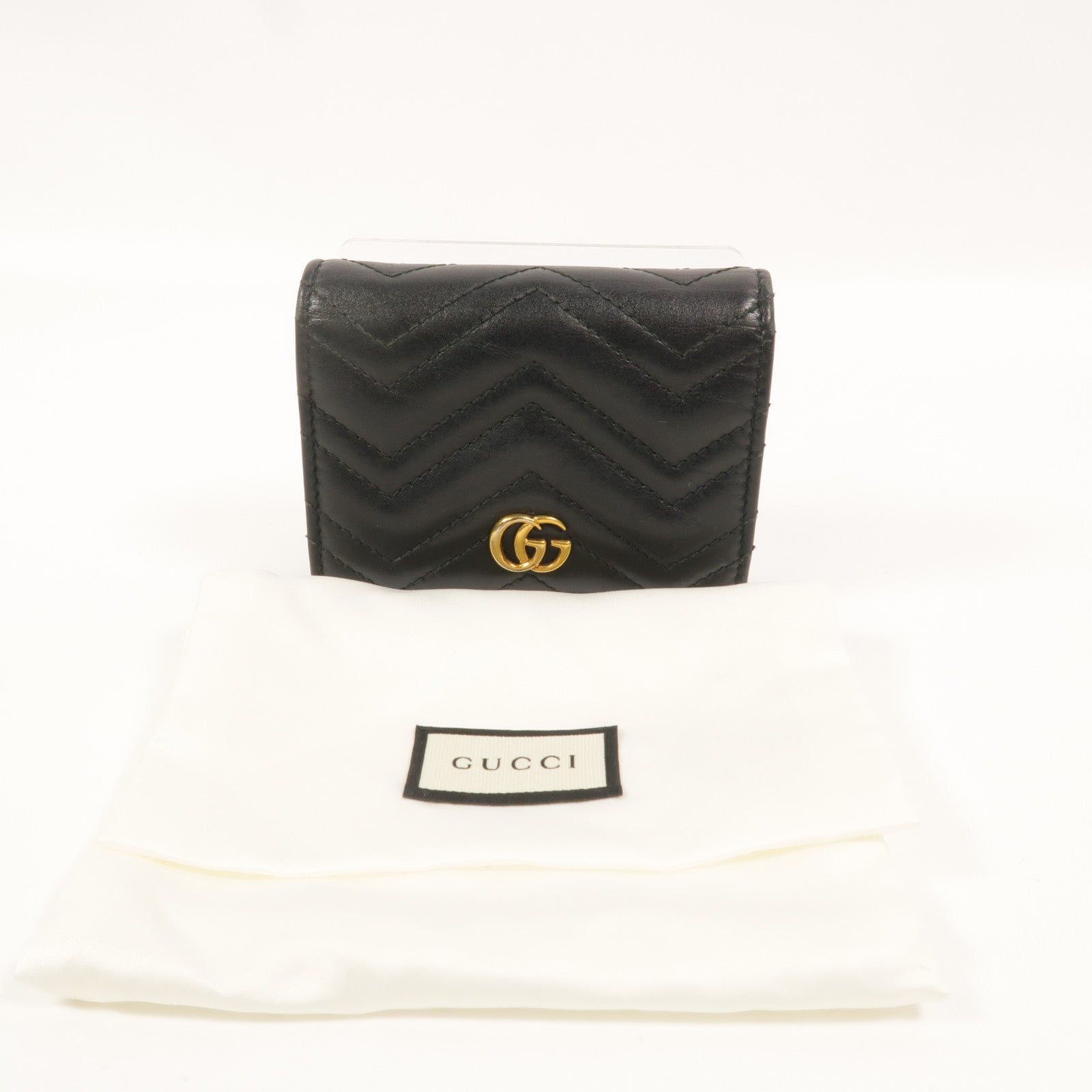 GUCCI 牛皮皮革GG Marmont Wallet錢包
