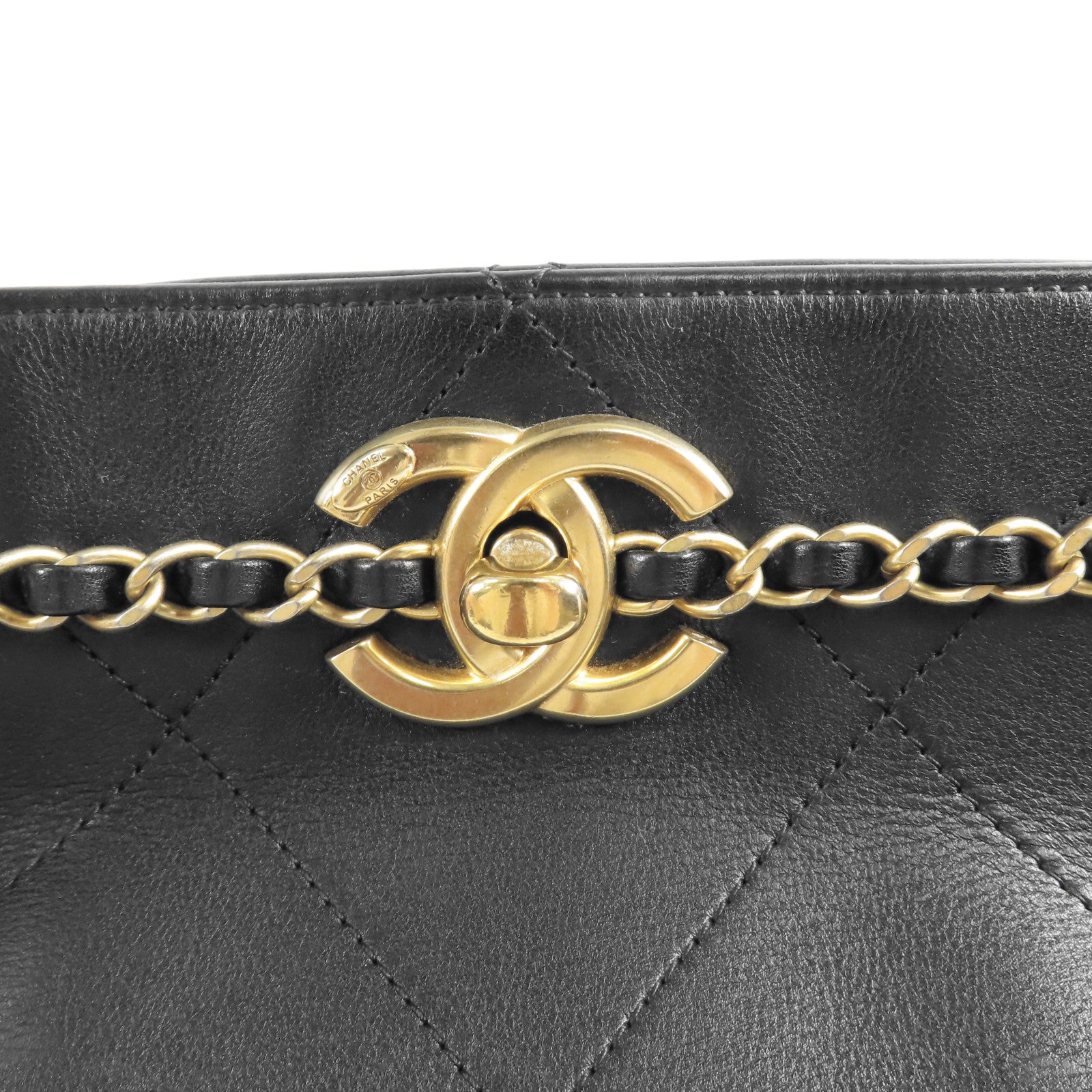 CHANEL 【激減優惠】皮革Coco Mark金扣手挽肩背兩用袋