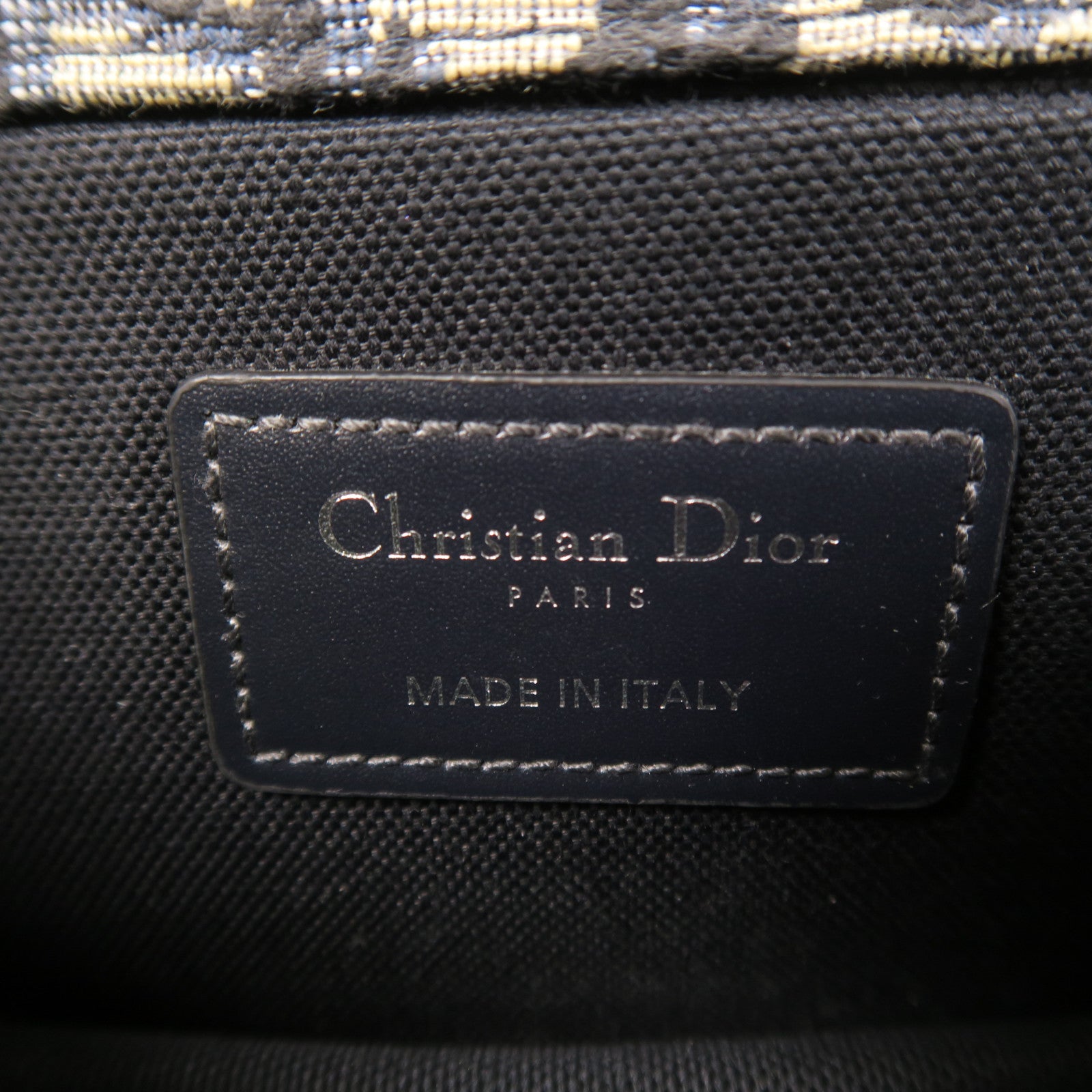 Dior 帆布/牛皮皮革30 Montaigne East-West銀扣鏈帶肩背袋