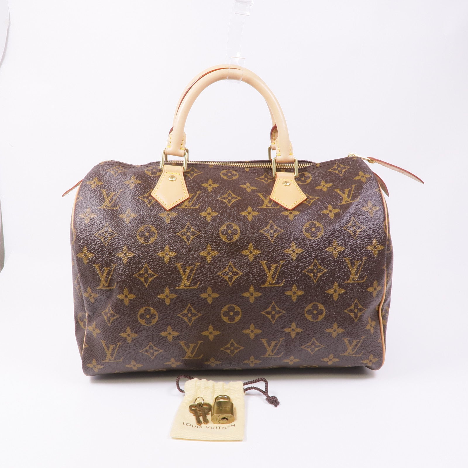LOUIS VUITTON Monogram Speedy 30金扣手挽袋