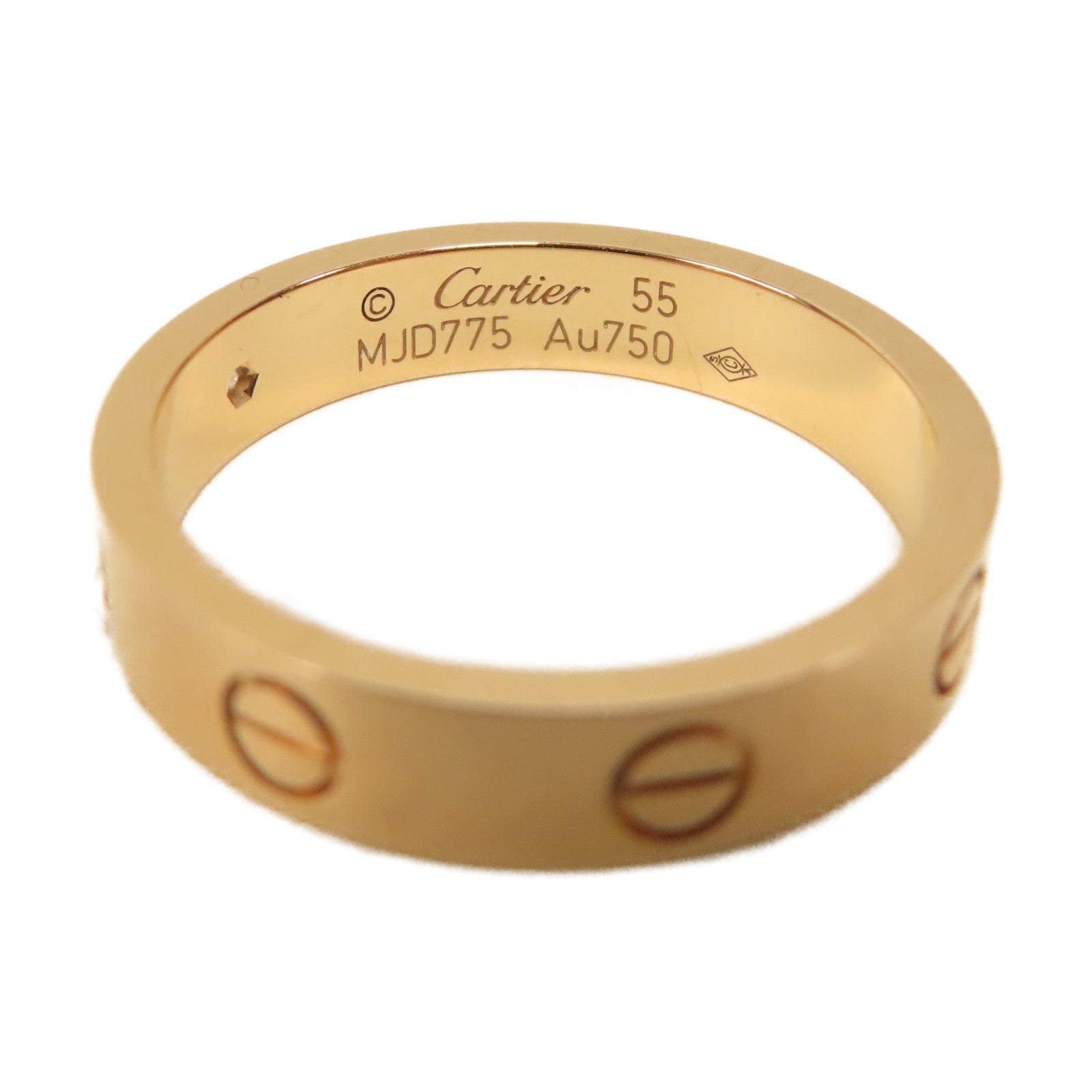 CARTIER 18K玫瑰金Love Wedding Ring 1 Diamond戒指Cartier#55 US#7