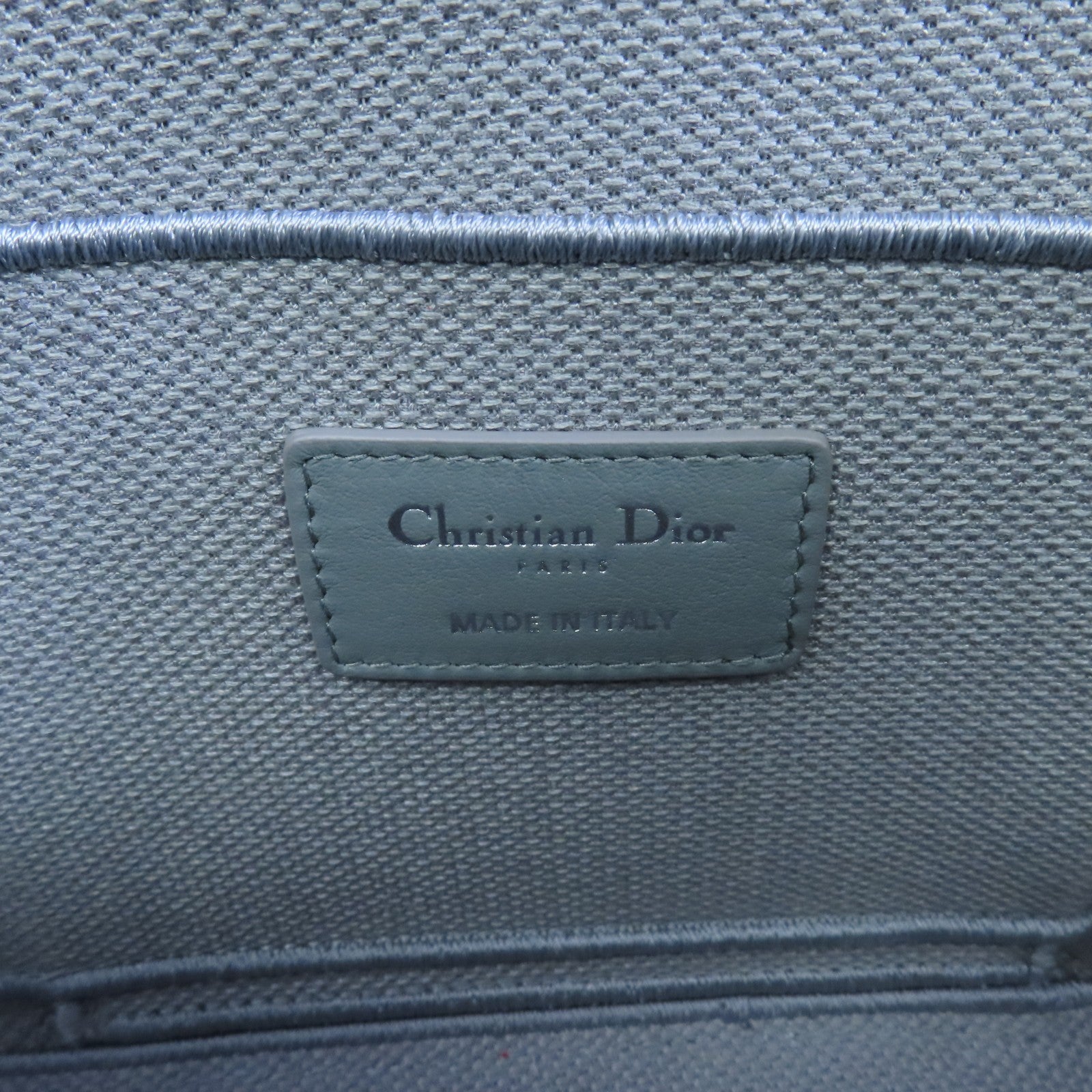 Dior 帆布Vanity case銀扣手挽袋