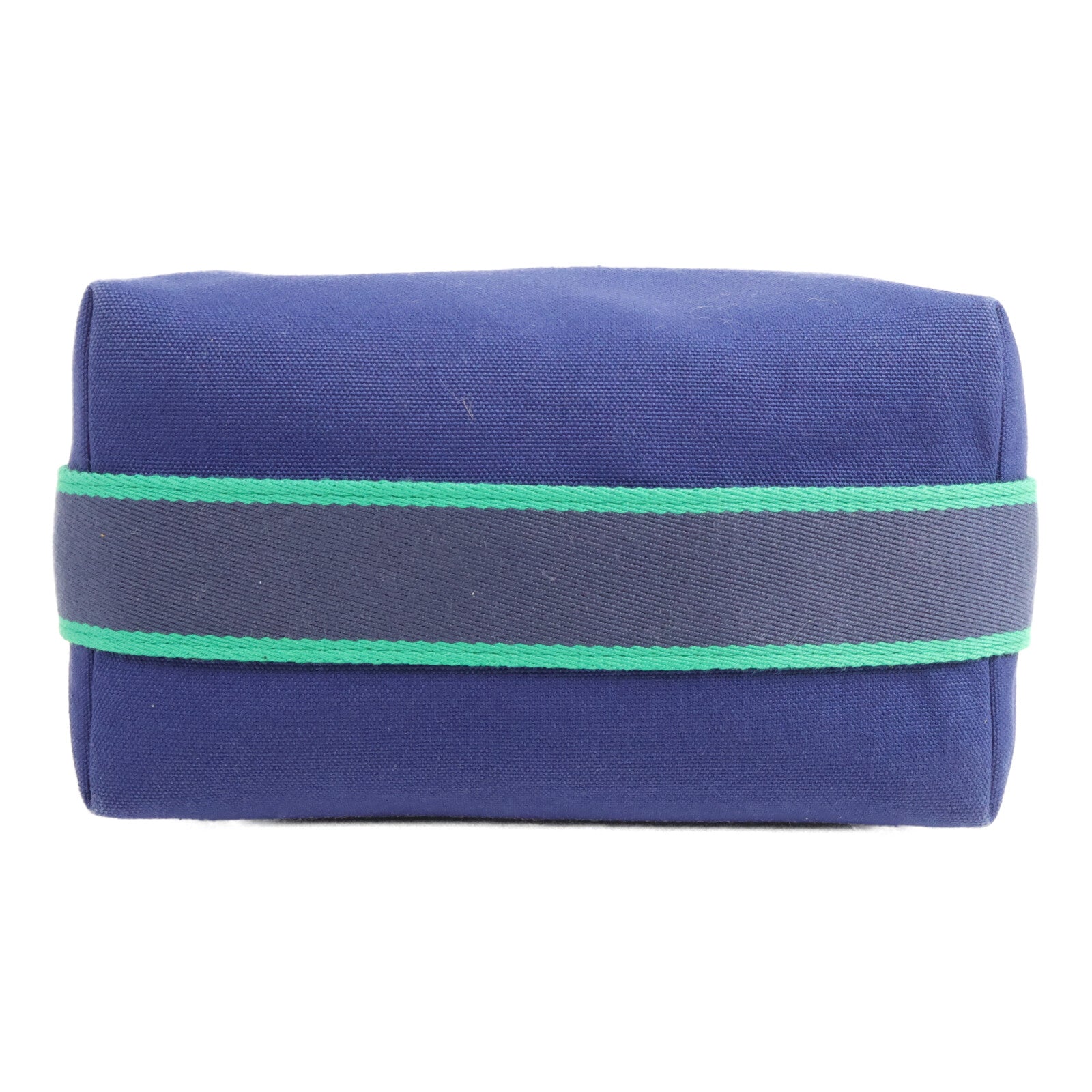HERMES 帆布Bride A Brac PM手挽袋Bleu Marine