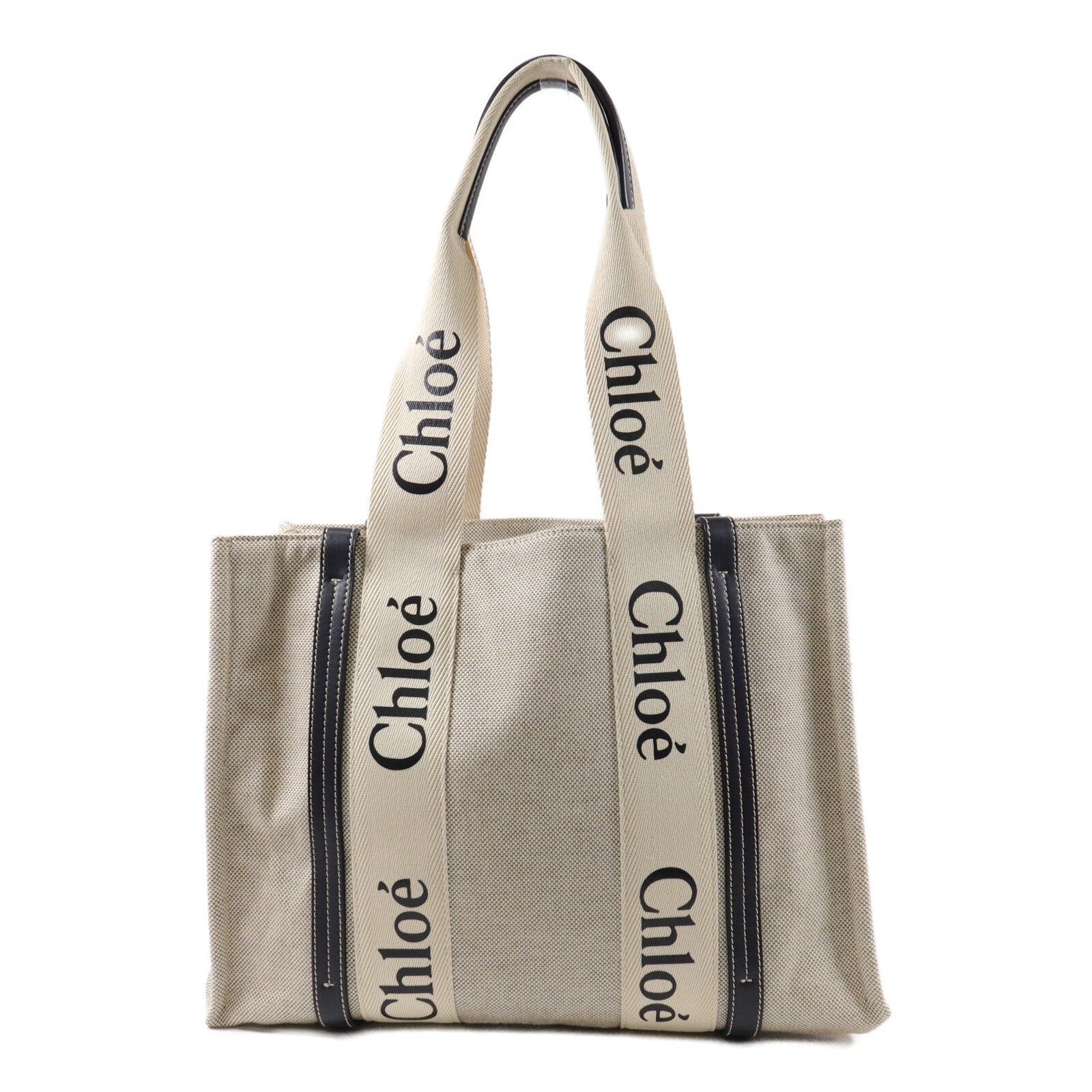 Chloe 帆布Woody Tote Medium肩背袋