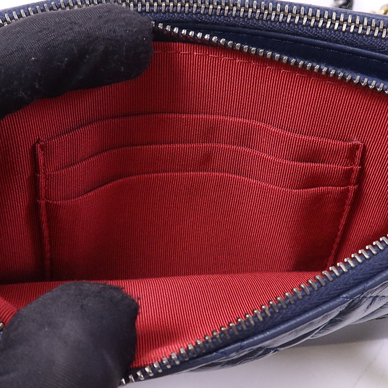 CHANEL 羊皮皮革Gabrielle Wallet On Chain鏈帶肩背袋
