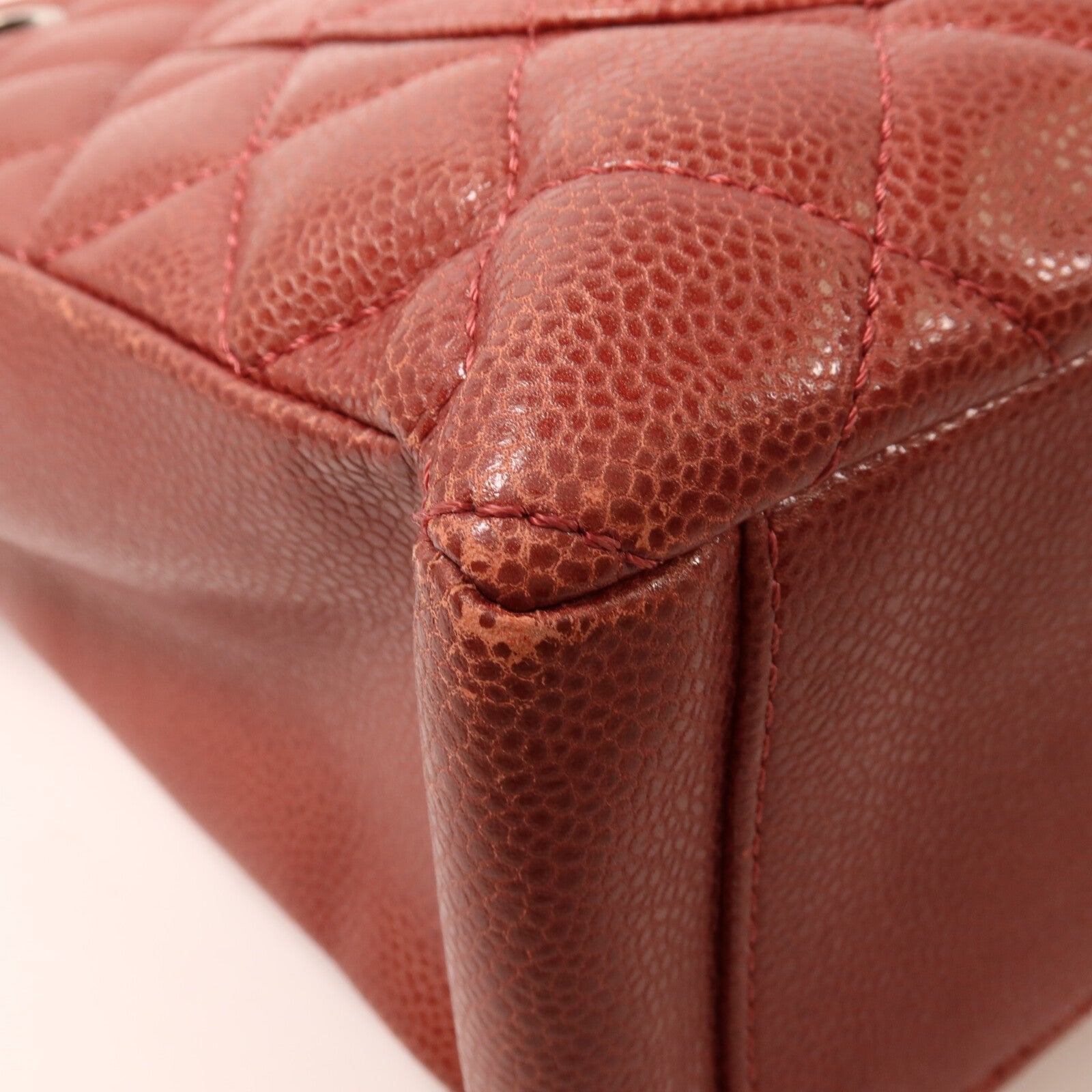 CHANEL 牛皮皮革PST Petite Shopping Tote Bag鏈帶肩背袋