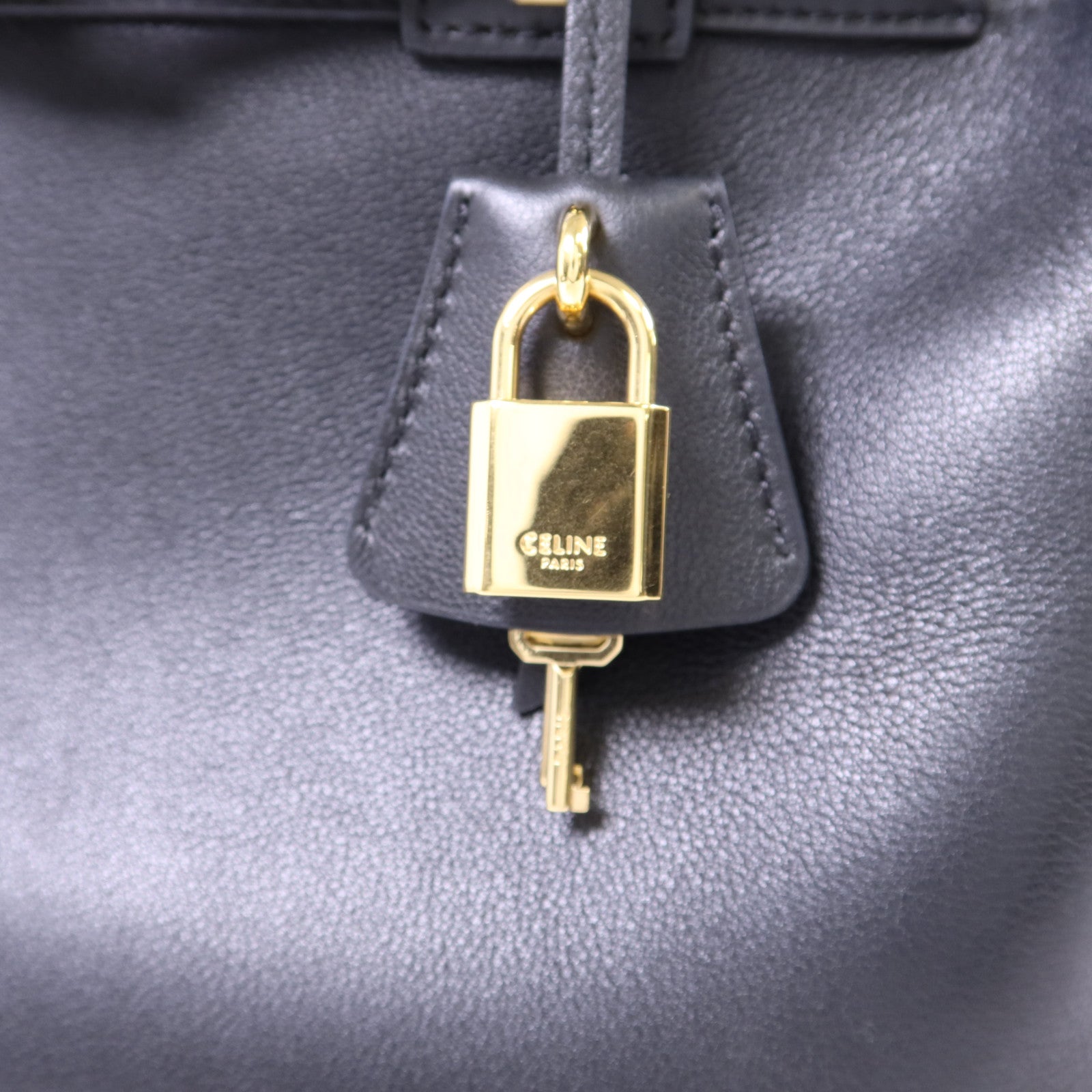 CELINE 牛皮皮革Teen Celine Conti Bag金扣手挽肩背兩用袋