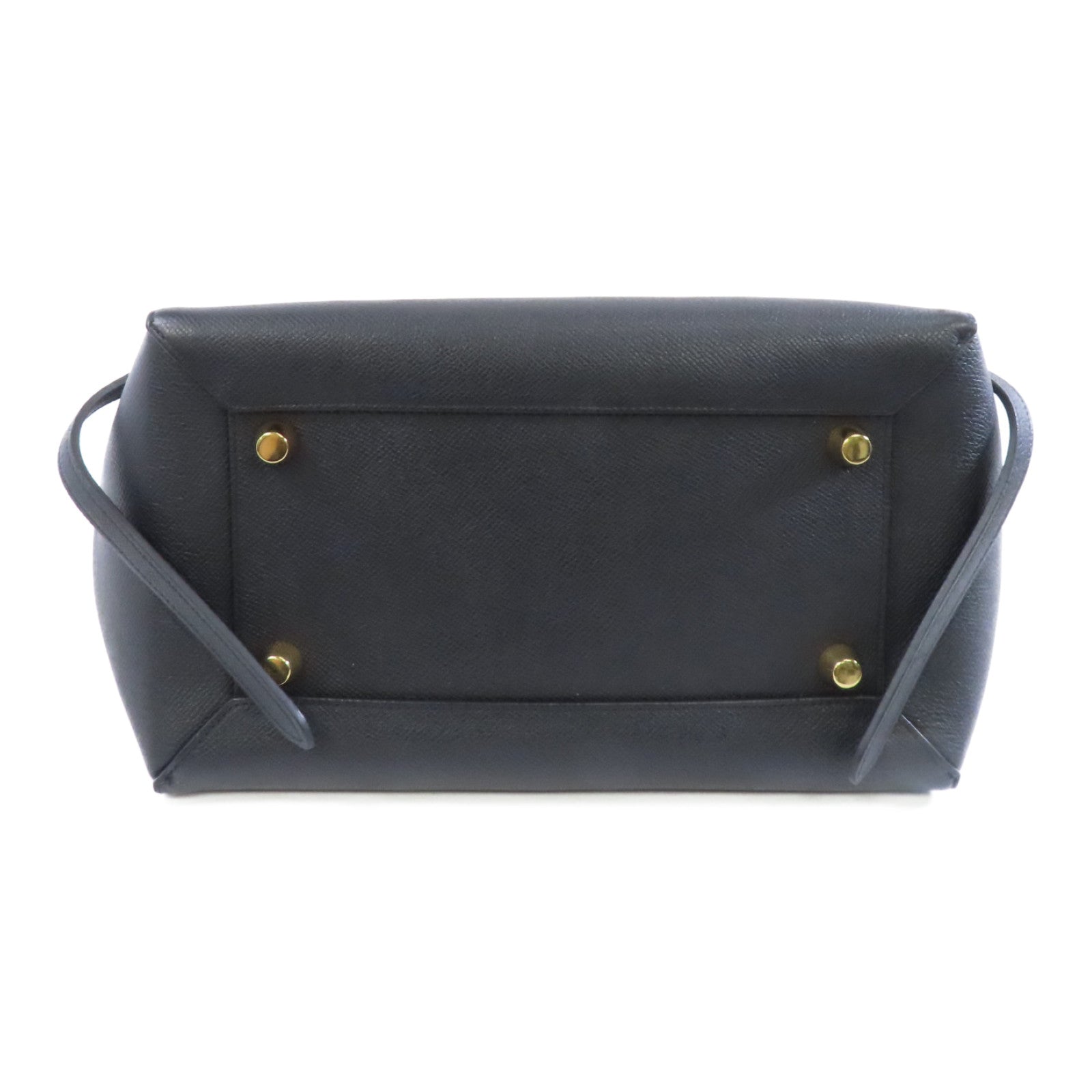 CELINE 牛皮皮革Mini Belt Bag金扣手挽肩背兩用袋黑色